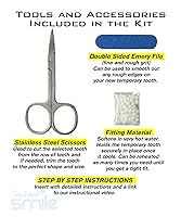 Vista 4 de Instant Smile Kit de reparación de dientes temporal patentado MULTISHADE. Una solución de aspecto realista para un diente perdido o roto.