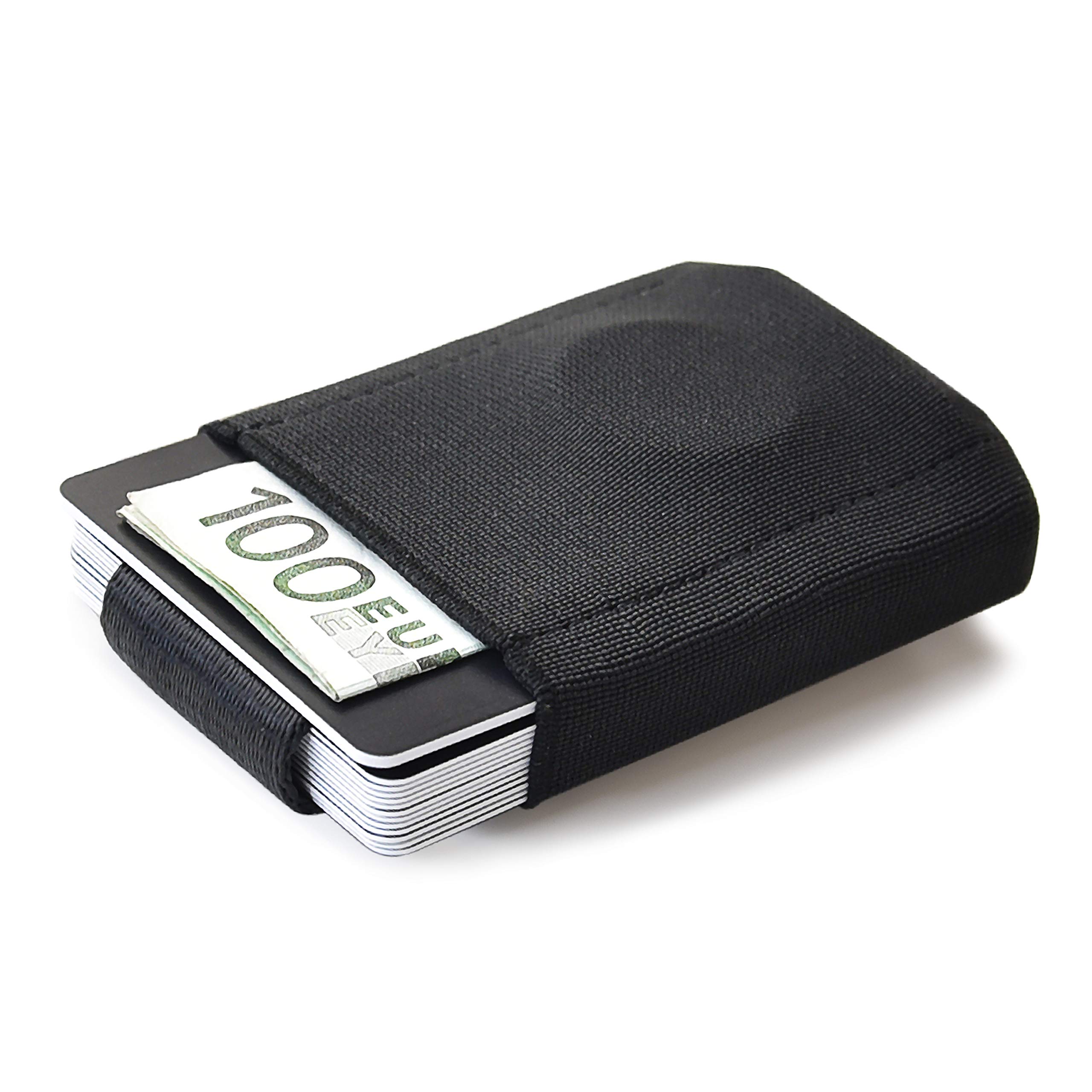 Jaimie Jacobs Nano Boy Mini Wallet – mały portfel z tkaniny, cienki portfel, portfel typu slim z sznurkiem, etui na karty, portfel na karty dla mężczyzn i kobiet (Skóra bawoła jasnobrązowa)
