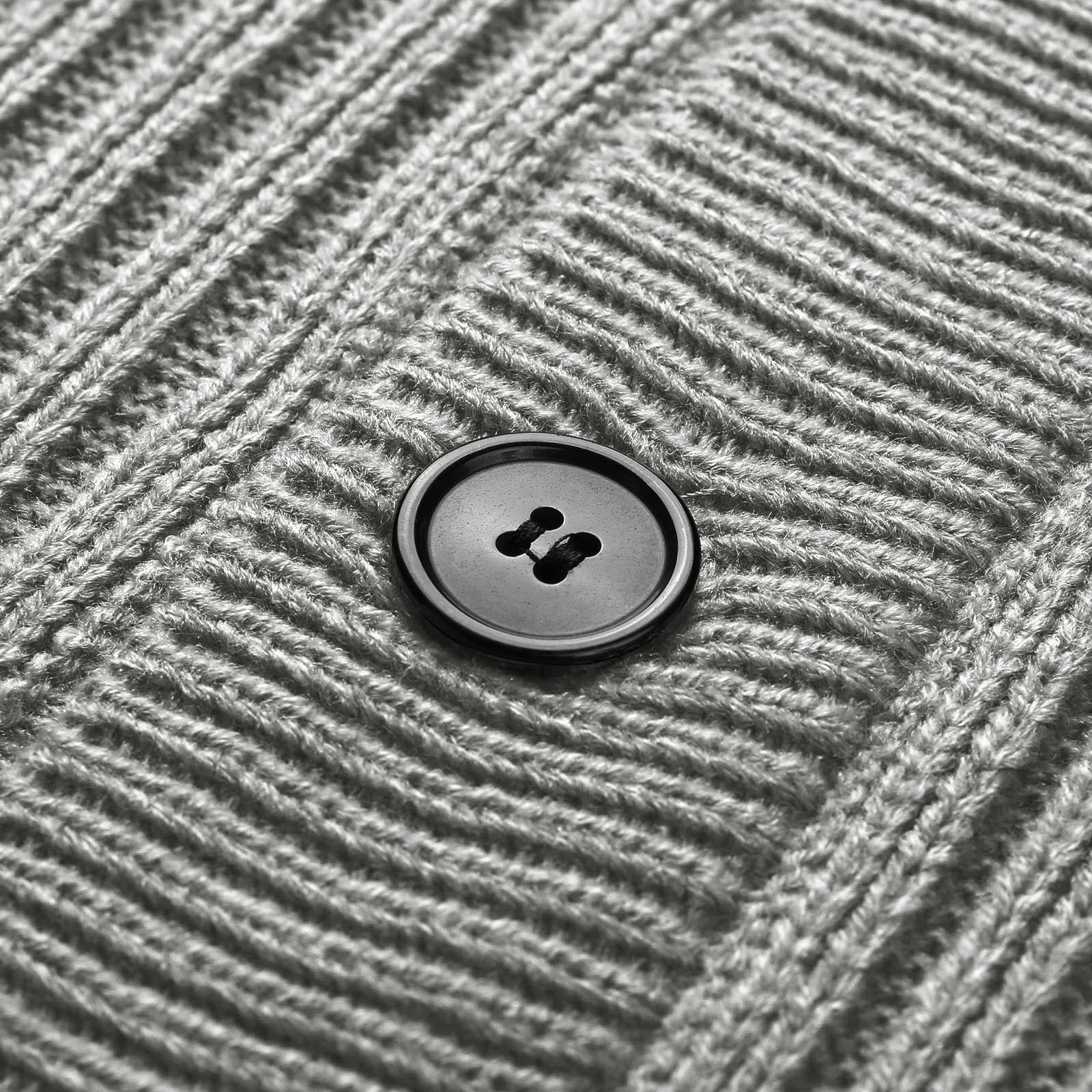 Cárdigan De Punto para Hombre, Chaqueta Punto Botones Hombre Manga Larga Cárdigan De Punto Trenzado Casual Cuello De Chal Abotonado con Bolsillos para Exterior El Ocio