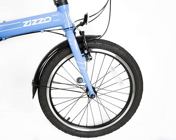 ZiZZO Via 20 Folding Bike-Lightweight Aluminum Frame Genuine Shimano 7-Speed 26lb