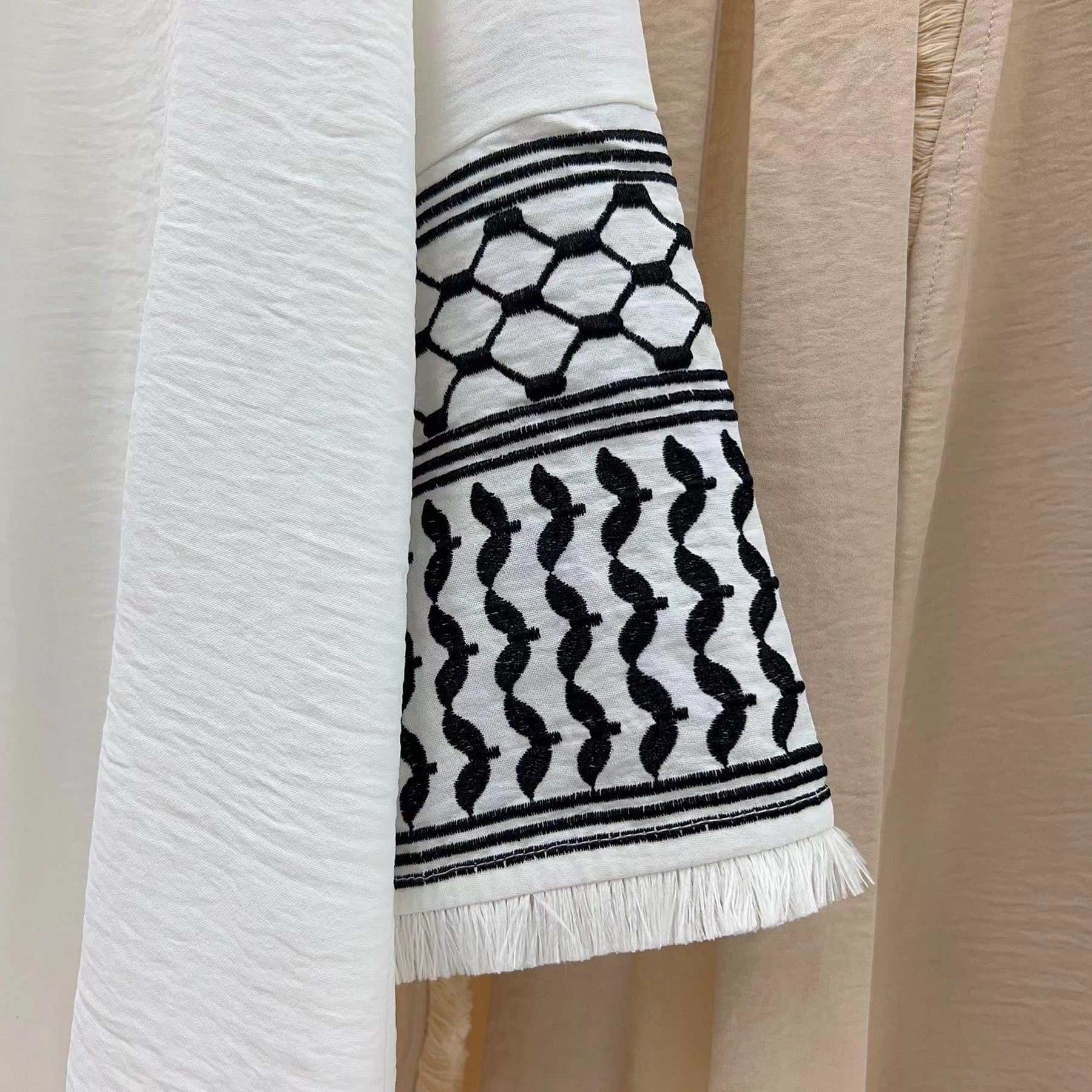 CLMJHG Muslimisches Kleid, modische offene Strickjacke, Abayas, Stickerei, Kimono für Damen, Türkiye, Elegante islamische Kleidung ohne Hijab