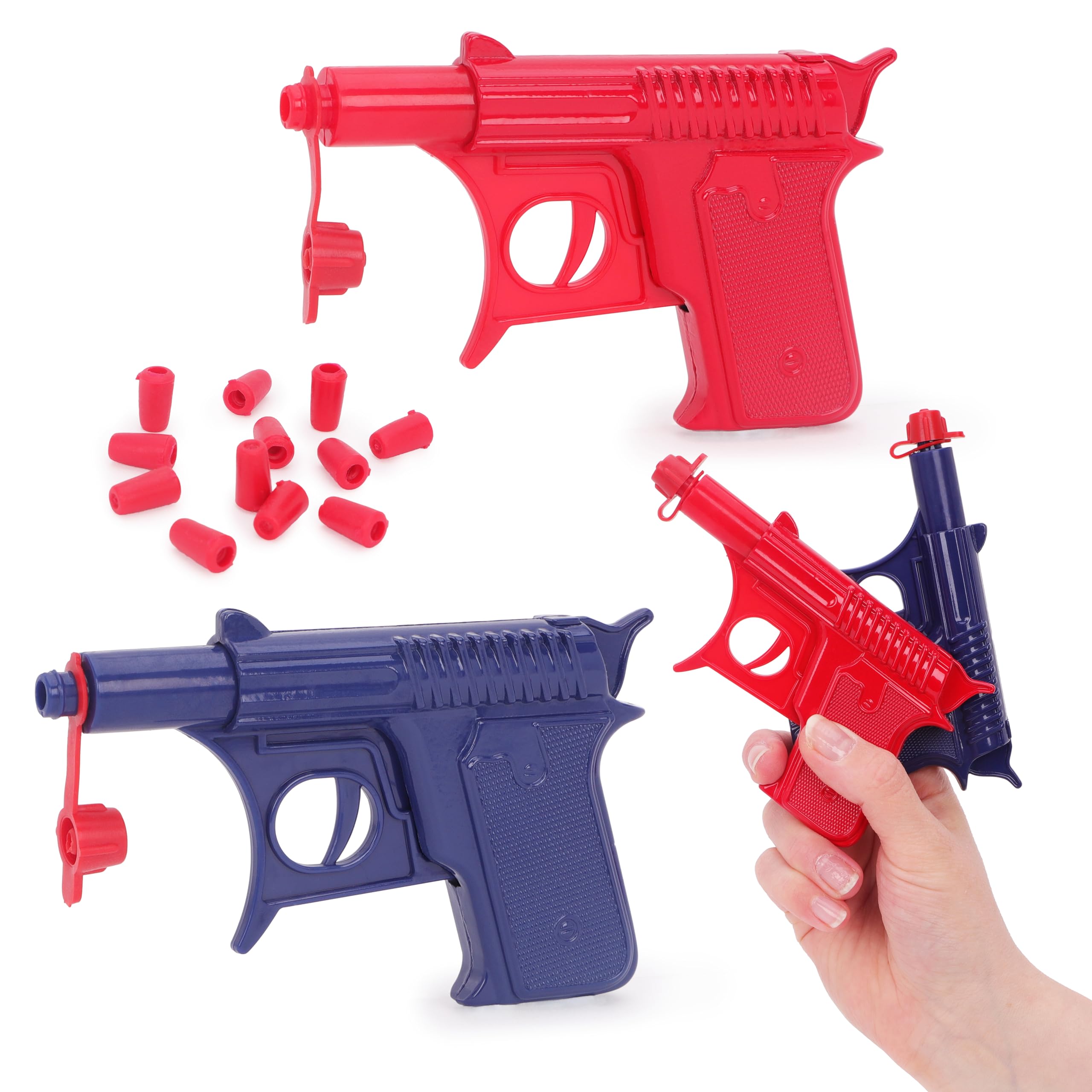 Toyland® 12cm Metal Die-Cast Spud Gun - 3 in 1 - Water, Pettlets & Potato Bits - Non Realistic - 1 Chosen at Random - Retro Novelty Pocket Money Toy for Kids - Ages 3+