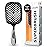 Janeke Superbrush Detangling Brush for Soft Smoothing Hair Brushing with Anti-Static Bristles - Vented Wet Hair Brush for Blow Drying Use - Perfect for Curly, Thick, Wavy, Fine Hair Types (Silver)