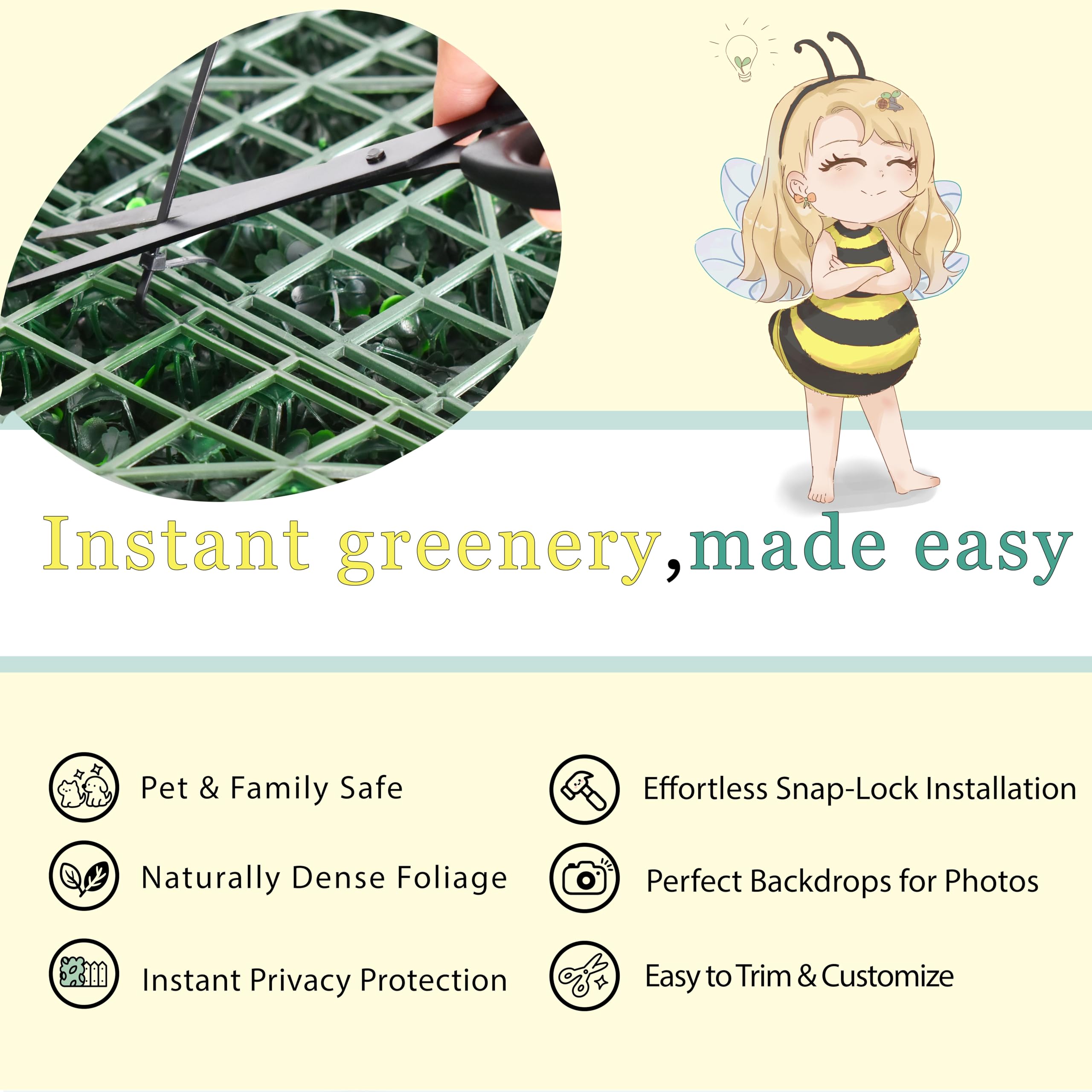 Amazon.com: HEDGE MAZE Grass Wall Panels 12pc 20