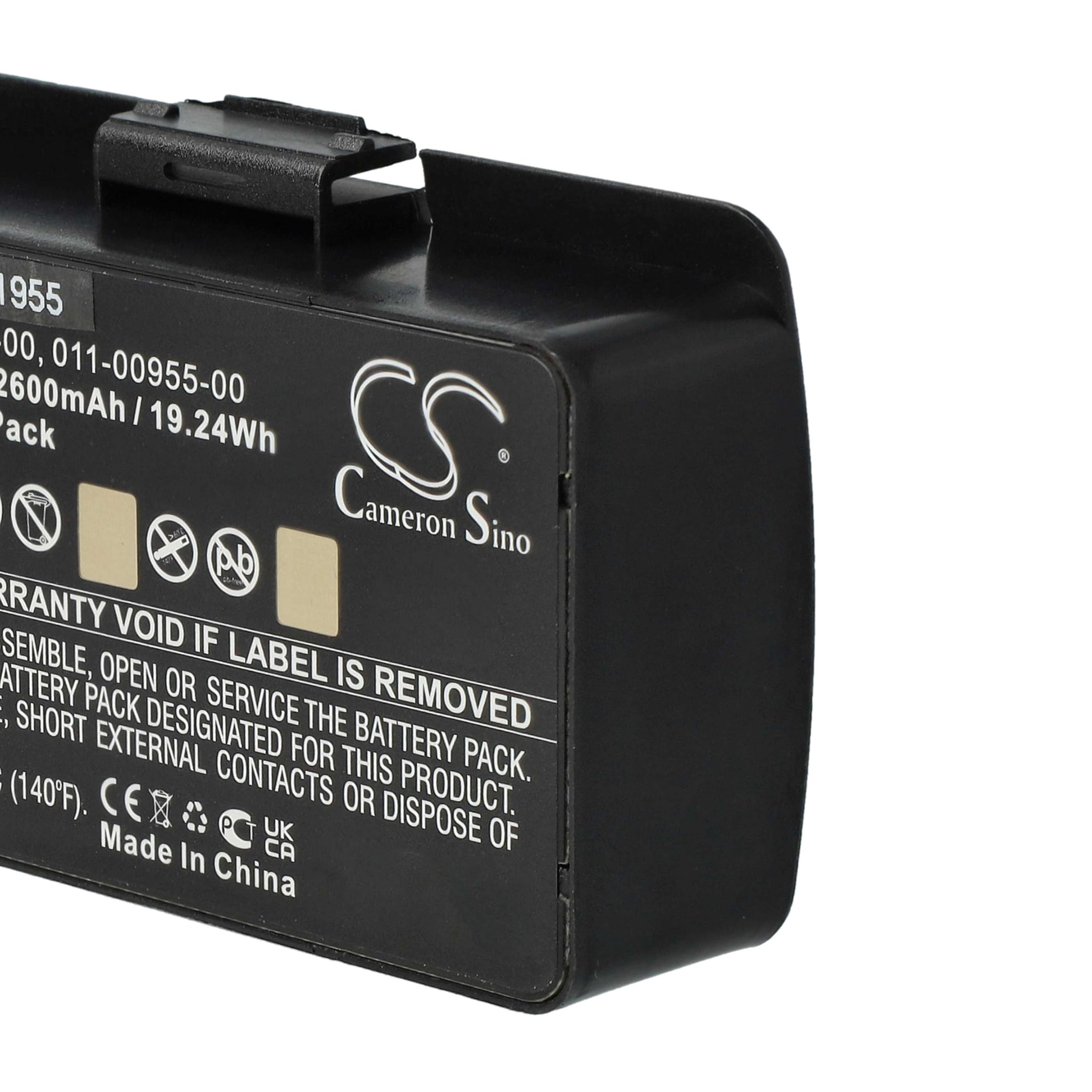 vhbw batteria compatibile con Garmin GPSMap 276c, 276, 378, 296, 478, 396, 376, 495, 376C, 278 navigatore GPS (2600mAh, 8,4V, Li-Ion)