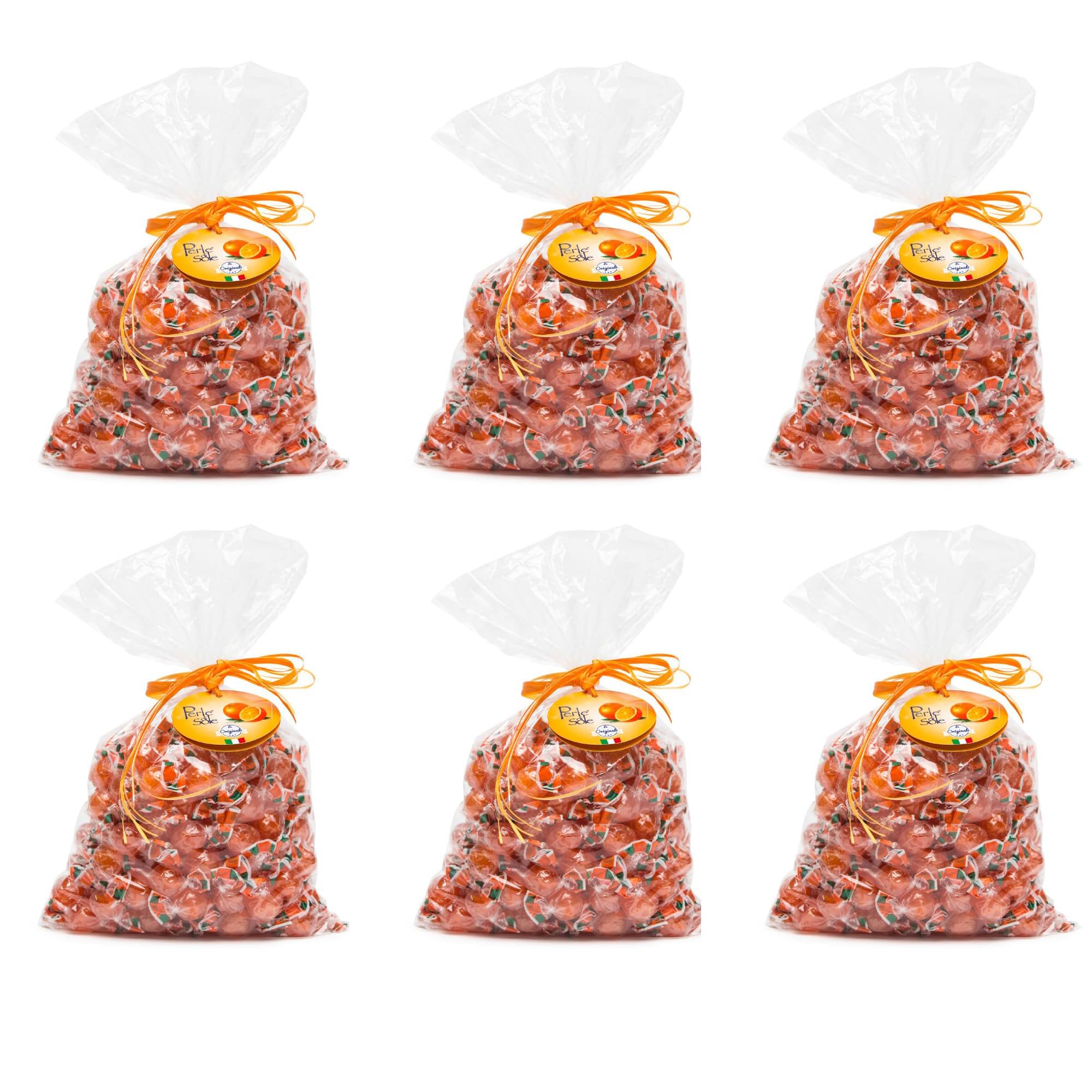 Bonbons mit Orangengeschmack 1000 Gr. - Perle di Sole - gefüllt mit prickelndem Pulver (6)