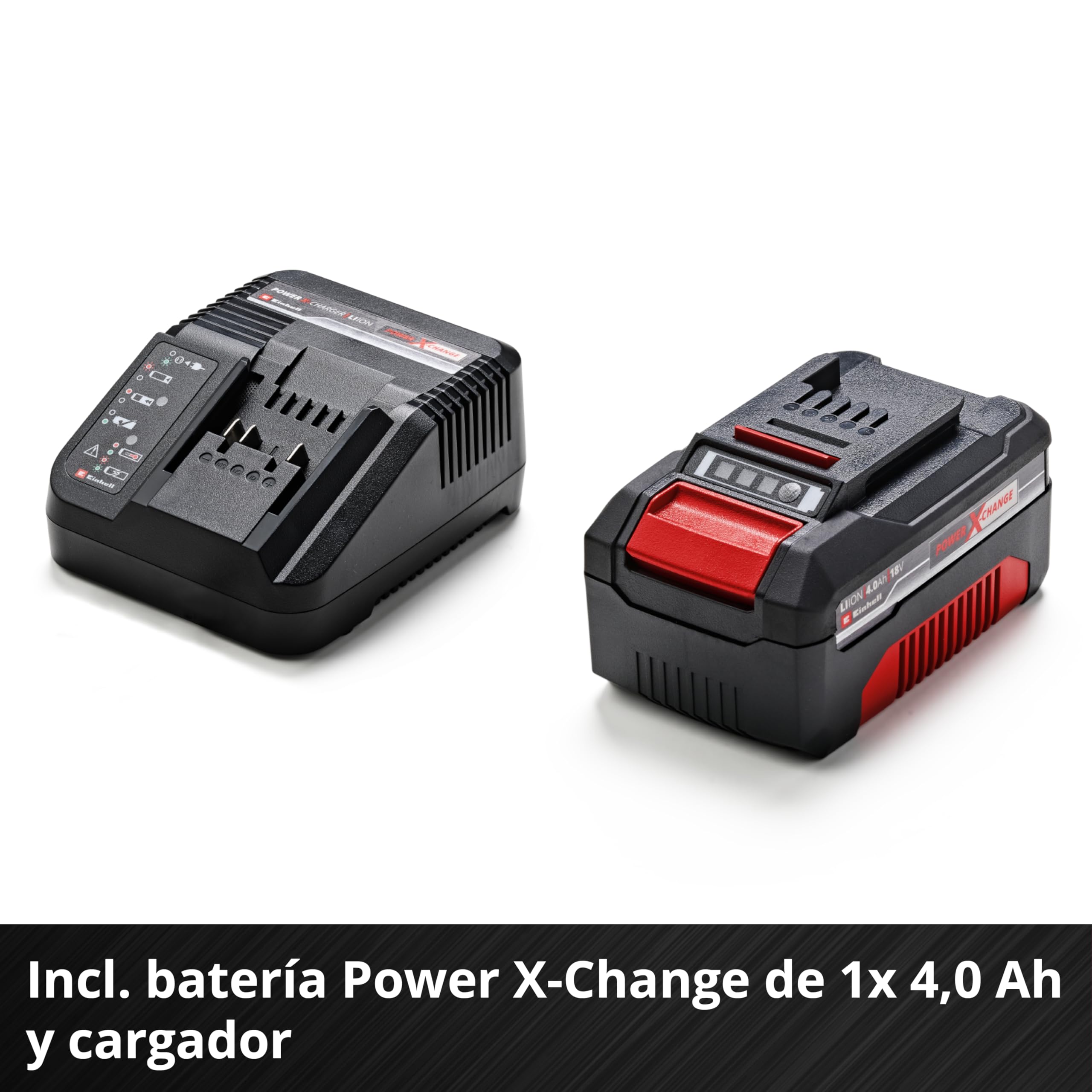 Einhell Martillo perforador con batería TE-HD 18/20 Li (1x4,0 Ah) Power X-Change (18 V, 1,8 J, SDS-plus, potencia de perforación de 20 mm en hormigón, 4 funciones, incl. batería 4,0 Ah + cargador)