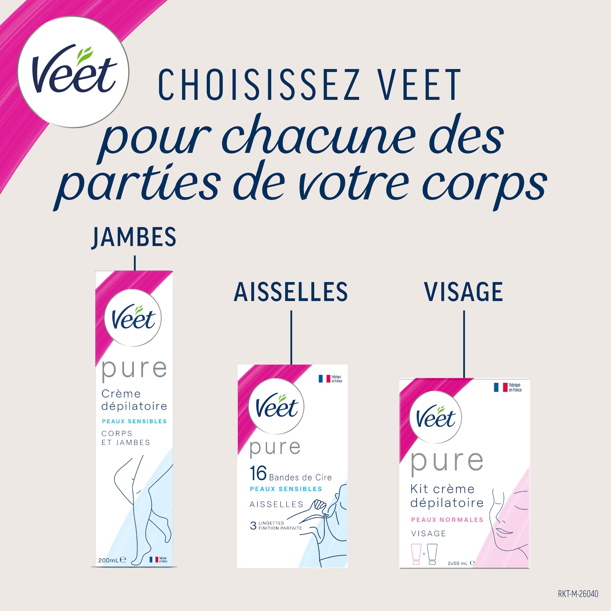 Veet - Crema depilatoria sotto la doccia corpo e gambe - pelli sensibili - Set di 2 x 400 ml