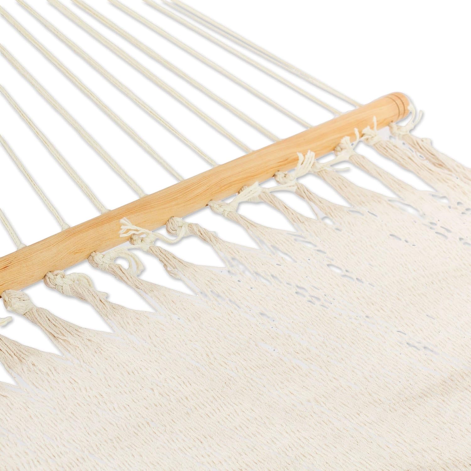 NOVICA Ivory Nylon Hand Woven Hammock, Natural Rest' (Single)
