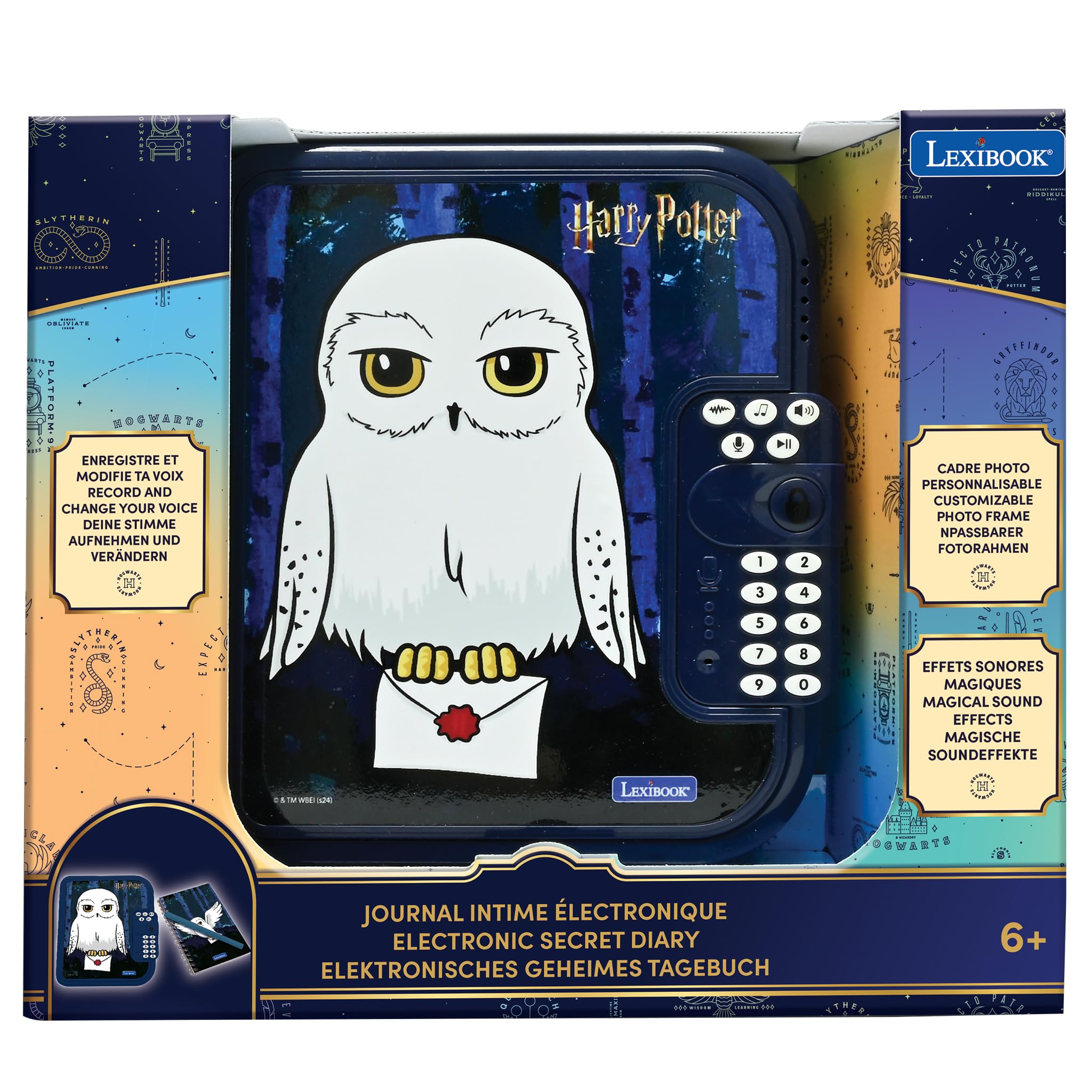 Diario Electrónico Secreto Harry Potter Con Código, Bolígrafo Y Cuaderno Reemplazable | Efectos De Sonido, Grabadora Y Cambiador De Voz | Regalo Mágico Para Niños Y Fans De Harry Potter