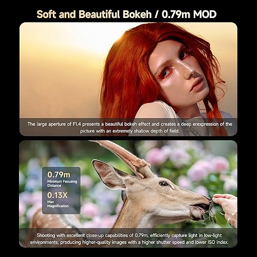 Vista 59 de VILTROX 75mm f/1.2 E Lente para Sony E Mount, Lente PRO 75mm f1.2 de Enfoque Automático de Primera Calidad Compatible para Cámaras sin Espejo Sony E