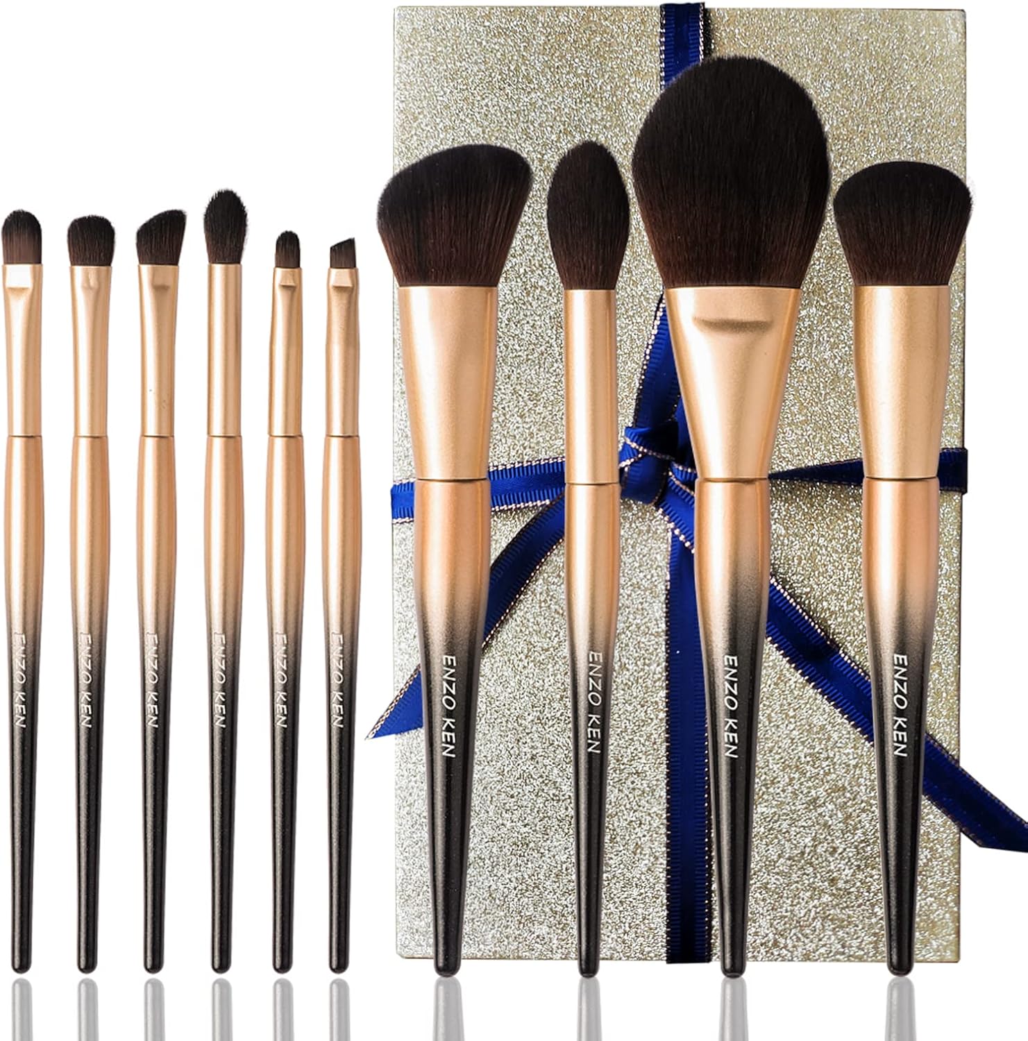 Natuurlijke Sable Haar Make-Up Borstel Set Professionele, Cosmetische Borstels Make-Up Set met Geschenkdoos, Natuurlijke Haar Make-Up Borstels Set met Huidige Doos, Make up Borstels Set.