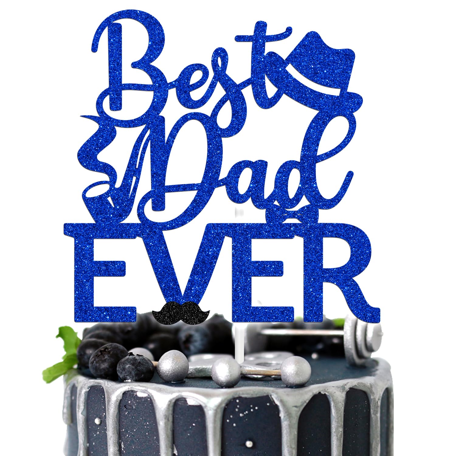 Best Dad Ever Cake Topper, Happy Birthday Dad/Happy Father's Day Cake Decor, World's Best Daddy, Father's Day Birthday Party Decoration Supplies