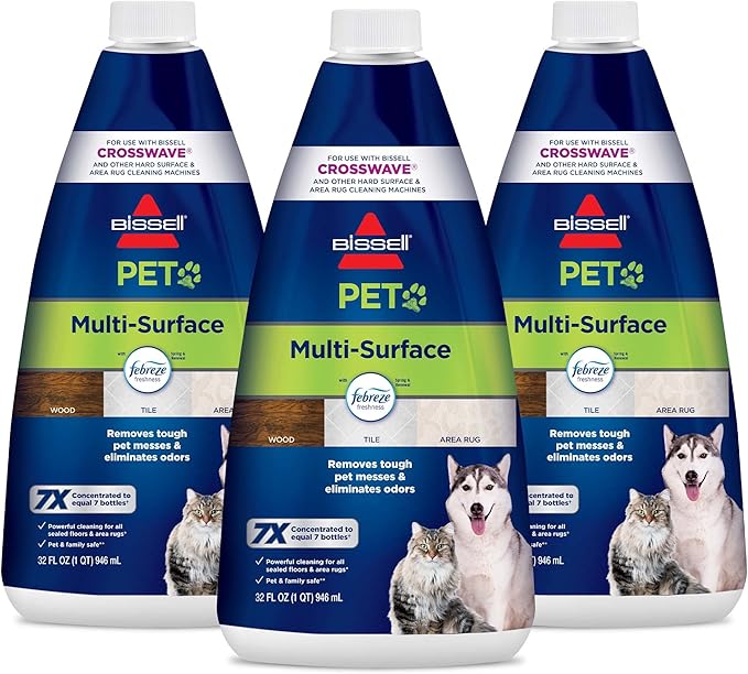 BISSELL Multi Surface Pet Floor Cleaning Formula, 3 Pack