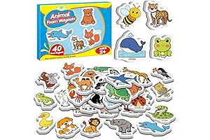 40 Animal Refrigerator Magnets for Toddlers on the Spring
