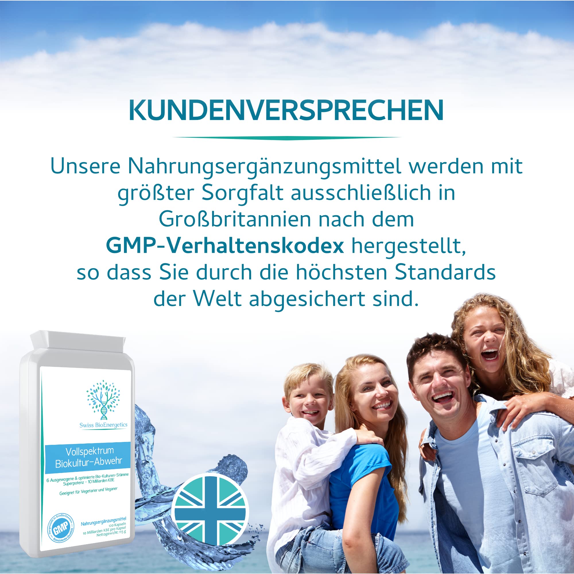 Full Spectrum Bio-Culture Defense – 120 Kapseln – hochwirksame 10 Milliarden lebende CFU Multi-Strain-Biokulturen + FOS-Formel – neueste DRCaps©-Verkapselung zum Schutz vor Magensäure