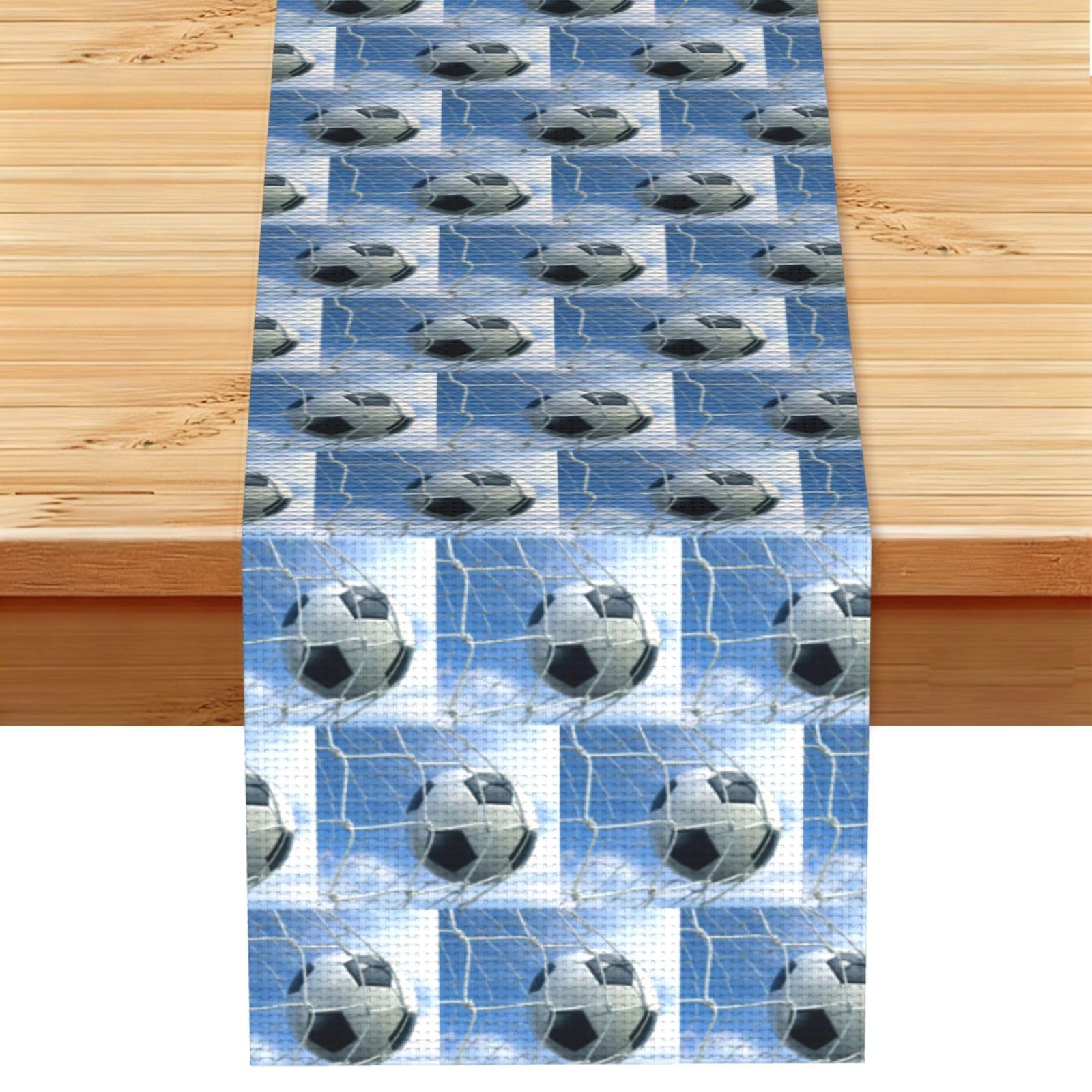 Soccer Stylish Printed Table Cloth, Decorative Table Runner 13x72in for Home, Party and Banquet Home Decor