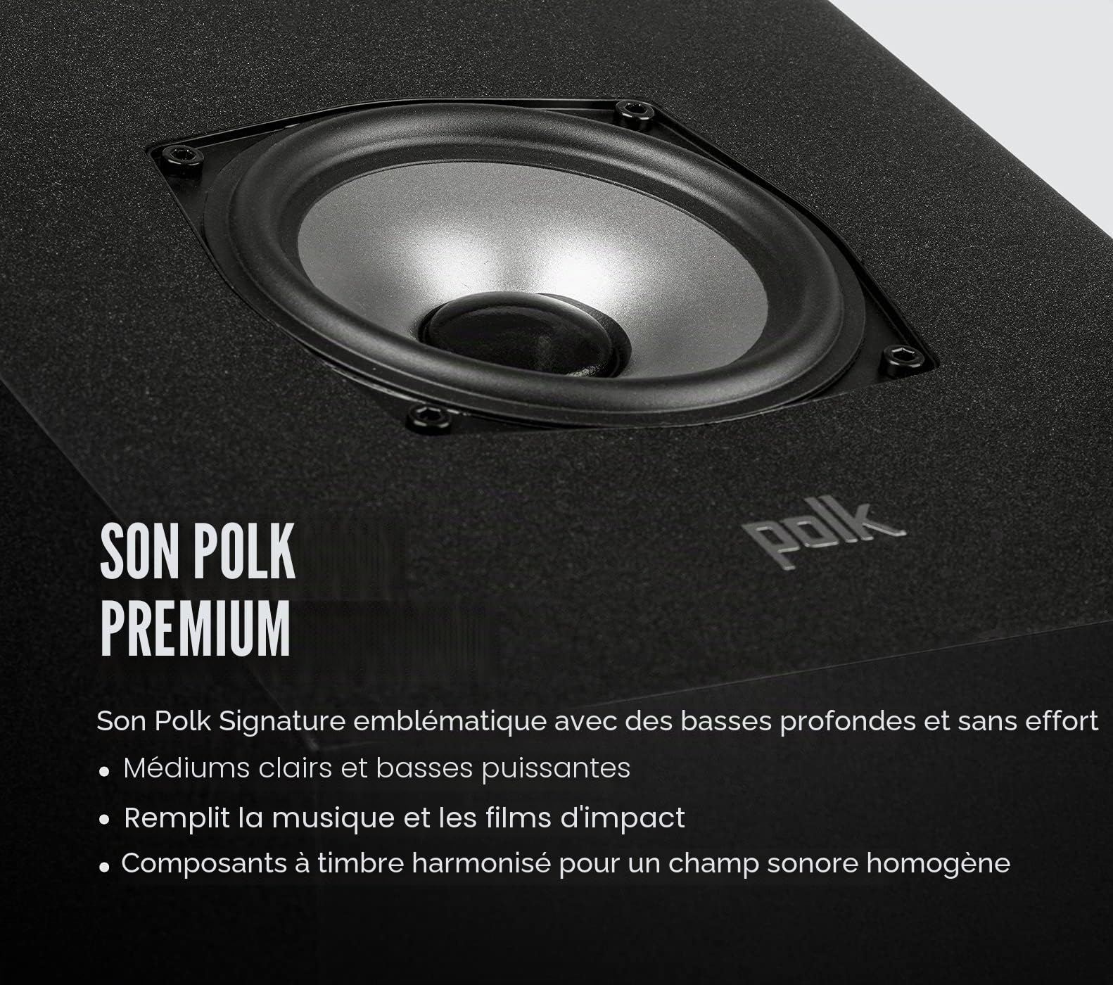 Polk Module de Hauteur Audio MXT90, Haut-parleurs d'extension pour MXT20, MXT60 et MXT70, certifié Dolby Atmos, Compatible avec DTS:X et DTS Virtual:X (Paire) Blanc