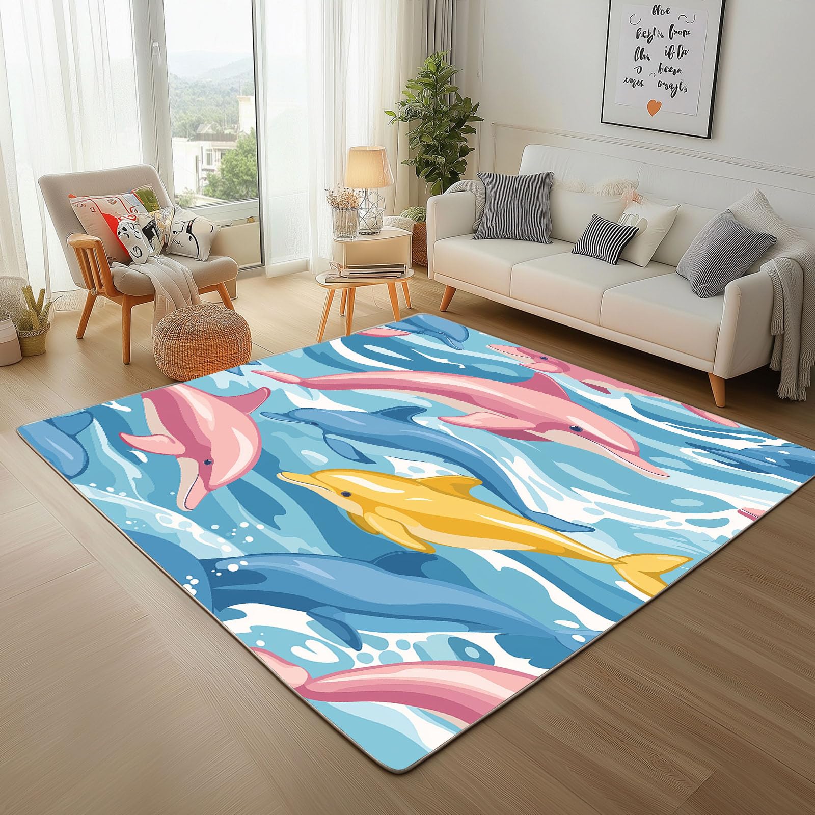 Tapis Salon Anti-Glisse et Grand Format Spécial Famille
