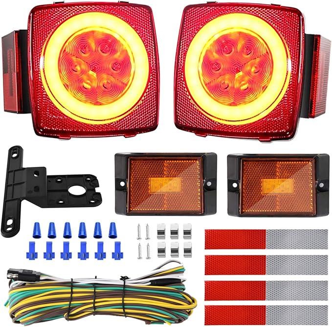 Kohree 12V Led Trailer Light Kit, Boat Submersible Trailer