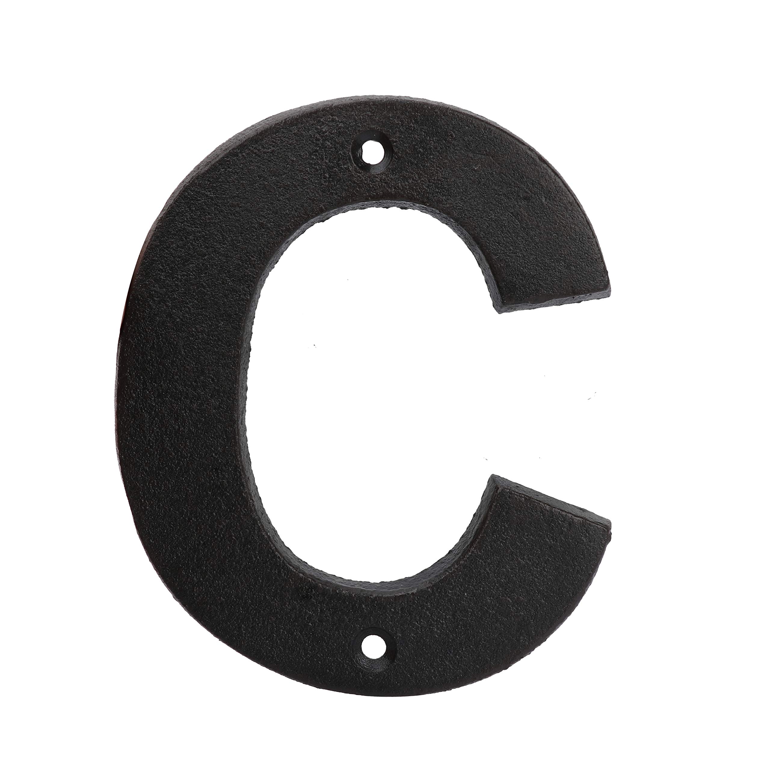 Door Letter Black Cast Iron 5 Inch - C
