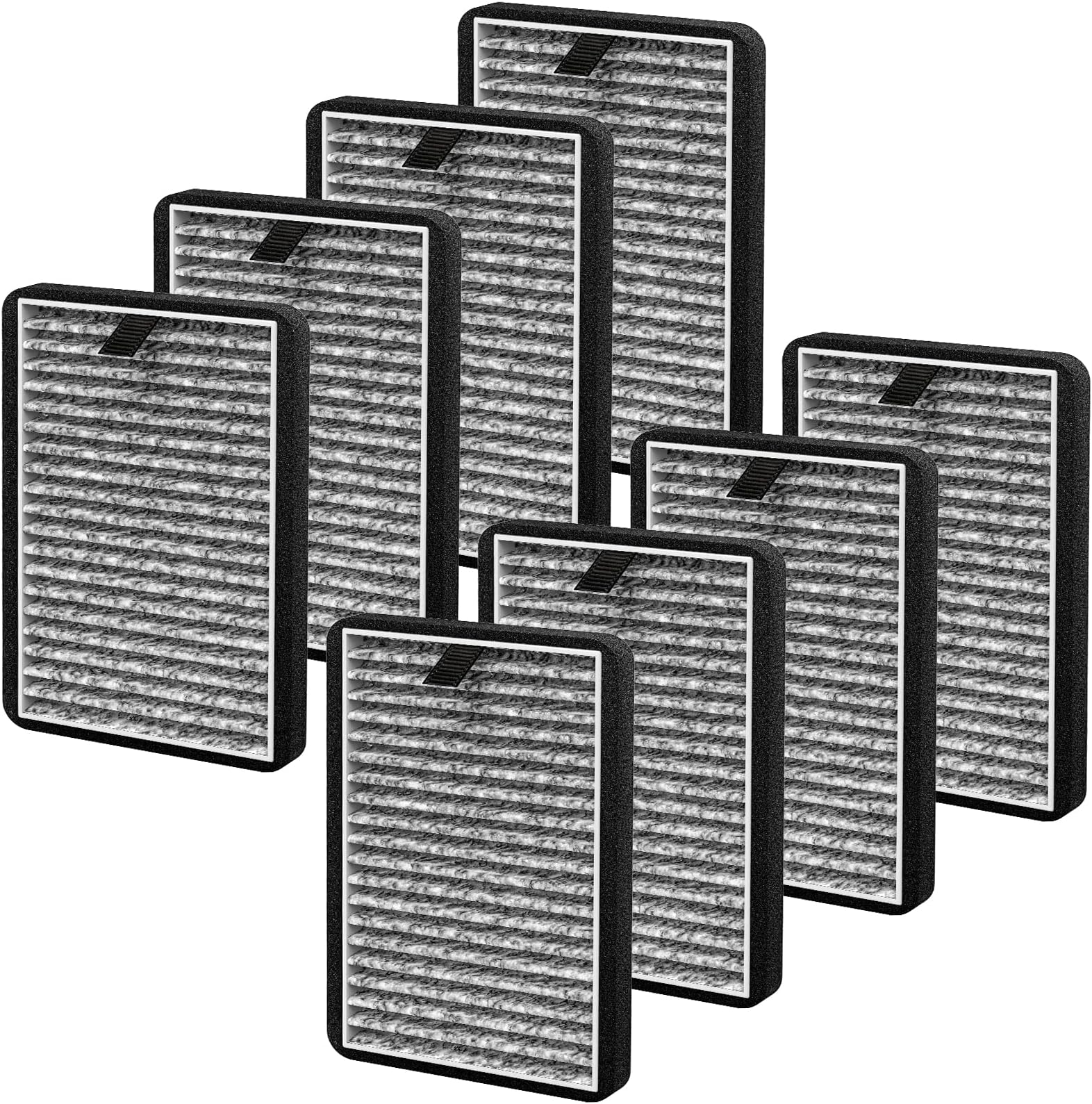 8 Pack DSTx HEPA + Carbon Filters Replacement Compatible with Clarifion DSTx Mini Personal Portable Air Purifiers for Home, Bedroom and Pets, Works for Dust, Smoke,Odors and Airborne Particles