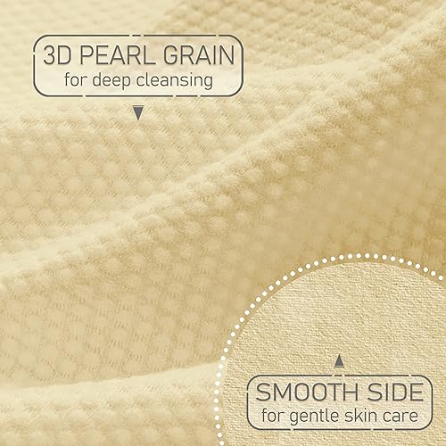 Miniatura 4 de Toalla facial desechable de rayón de bambú biodegradable, toallitas grandes y secas para la cara, 60 unidades1 caja, extra gruesas, suaves y