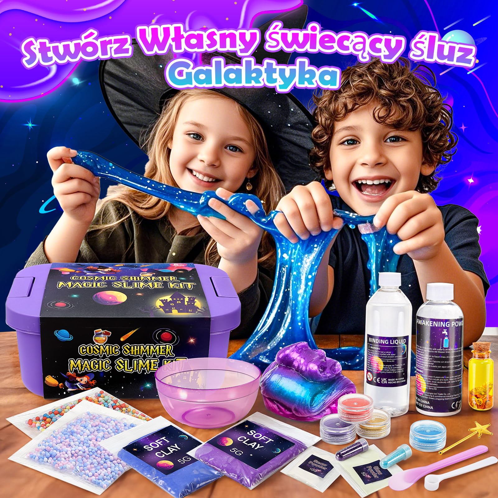 iKidiki Slime Dzieci, Prezent Dziewczynek 6 7 8 9 10 11 12 Lat Slime Zrób To Sam Zestaw Pomysły Na Prezent Szlam Zestaw Zabawek Chłopców 6-12 Lat