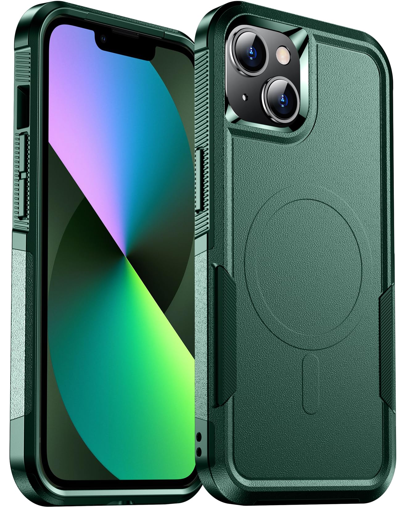 Temdan Designed for iPhone 13 Case Magnetic,[Compatible with Magsafe][Military Grade Drop Protection] Dropproof Heavy Duty Tough Rugged Shockproof