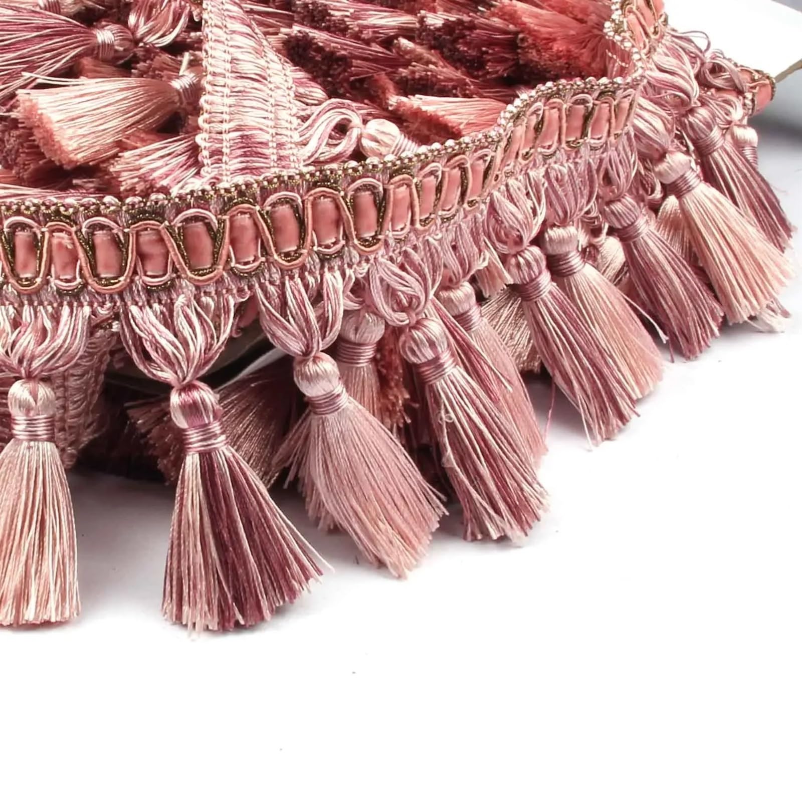Rideau de Couture à Franges en Dentelle, 6 m/Lot, Bricolage décoratif Sequin Fringe(Dark Coffee)