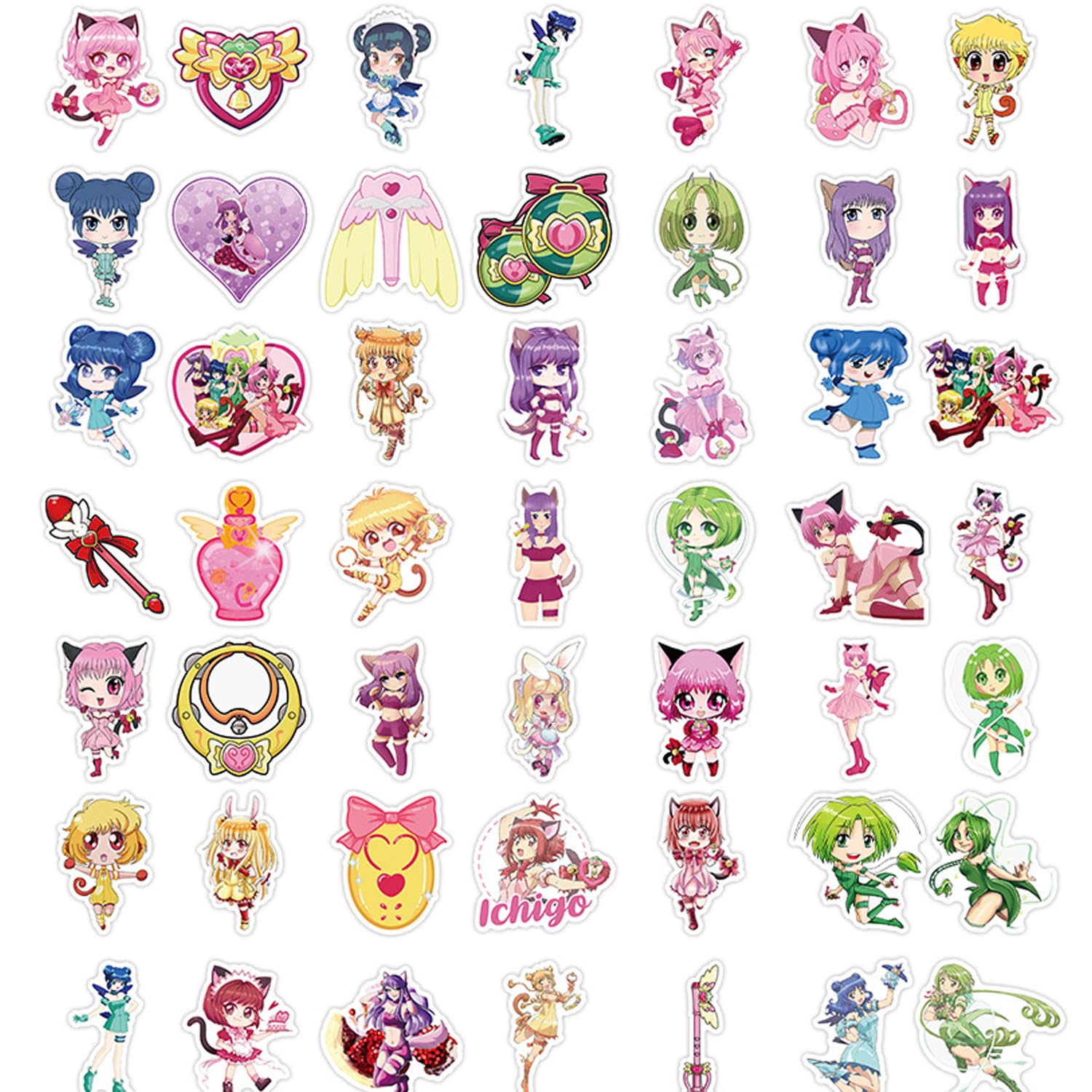 Amazon.co.jp: ステッカー50枚セット東京ミュウミュウ ステッカー 黄歩