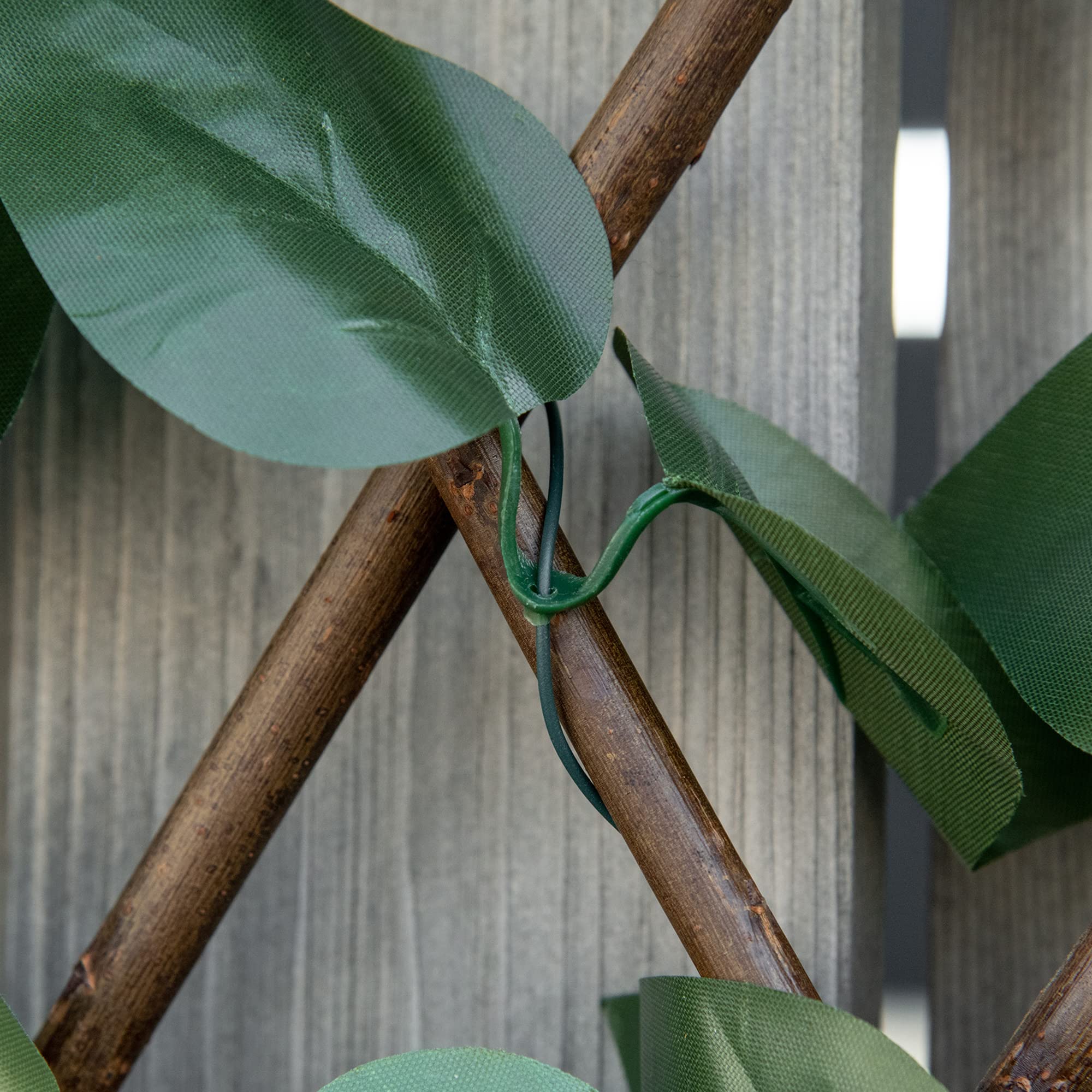 Outsunny Lot de 4 Haies Artificielles de Lierre, Feuilles Murale Brise-vue Extensible en Polyester Osier, Clôture Décorative Artificielle 200 x 100 cm pour Jardin Extérieur Balcon Terrasse, Vert