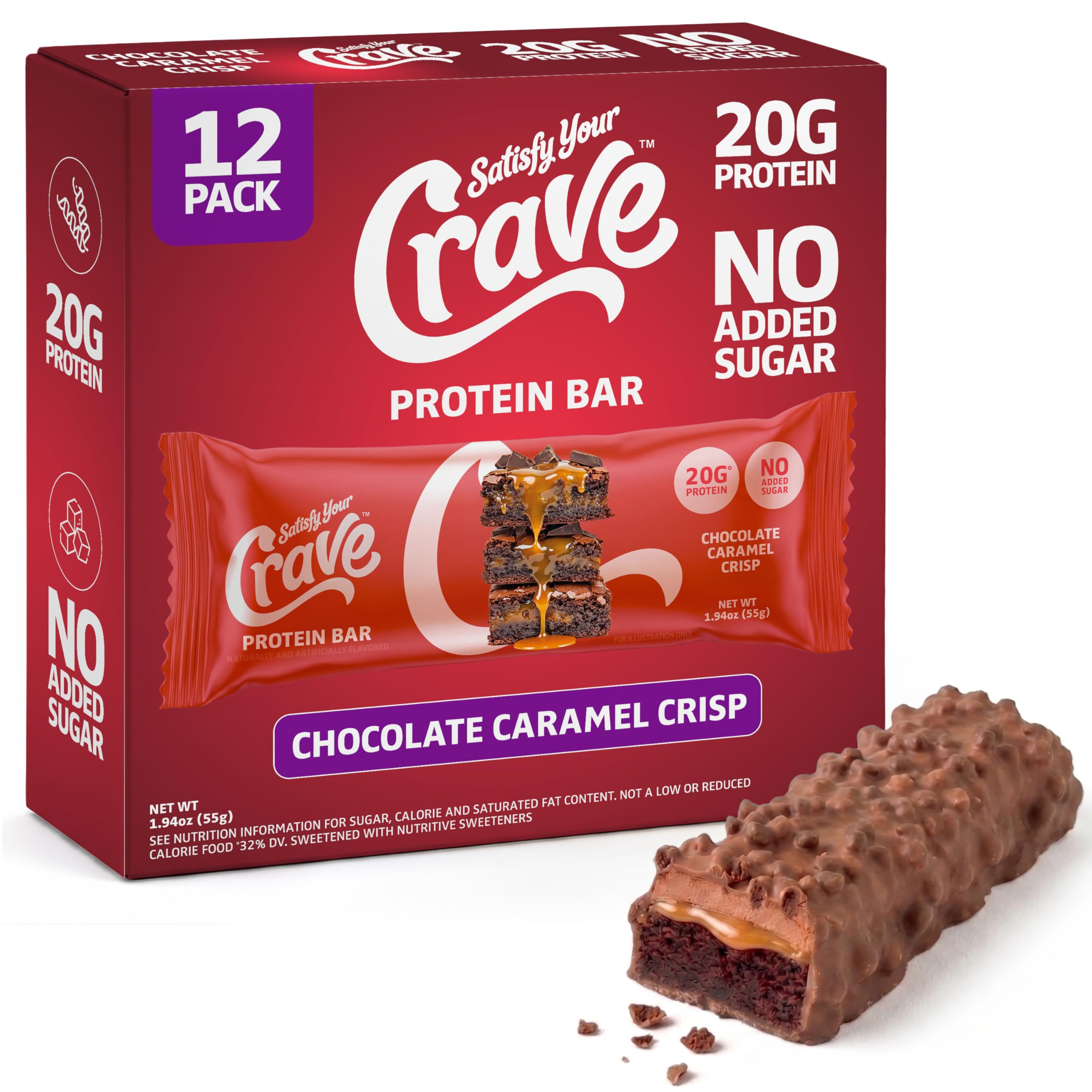 12 Pack Crave Protein Bars
