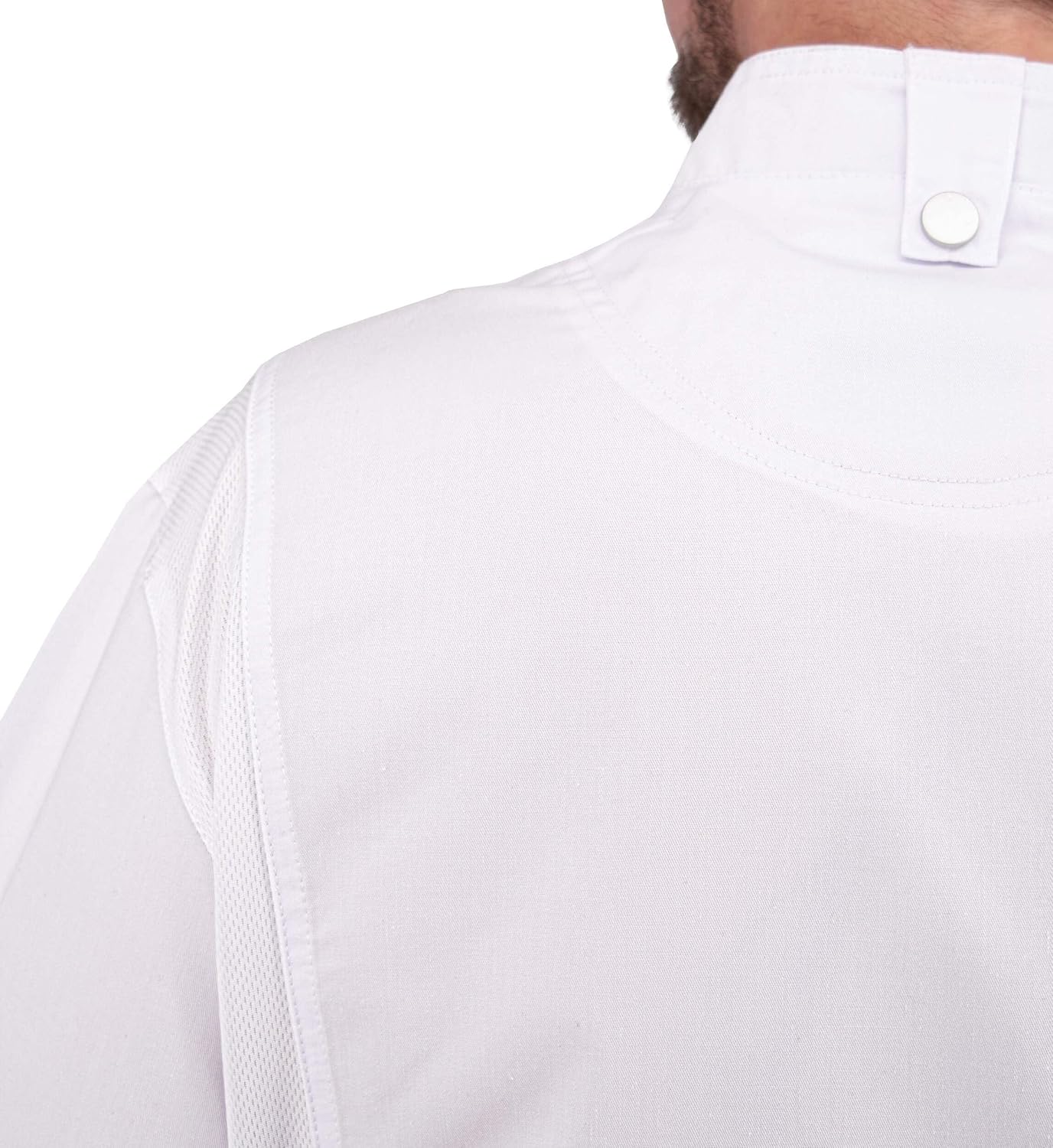 Culinary Master Men's Breathable Short Sleeve Premium Zip Up Chef Jacket Coat