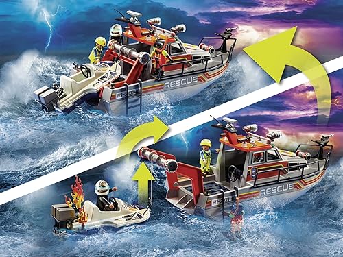 Miniatura 6 de Playmobil Rescate de incendios con embarcaciones personales