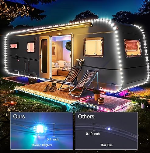 Miniatura 2 de Brightown Luces de Cuerda para Exteriores, 33 pies, 24 Luces de Cadena que Cambian de Color con Control Remoto, 100 Luces de Cadena LED para