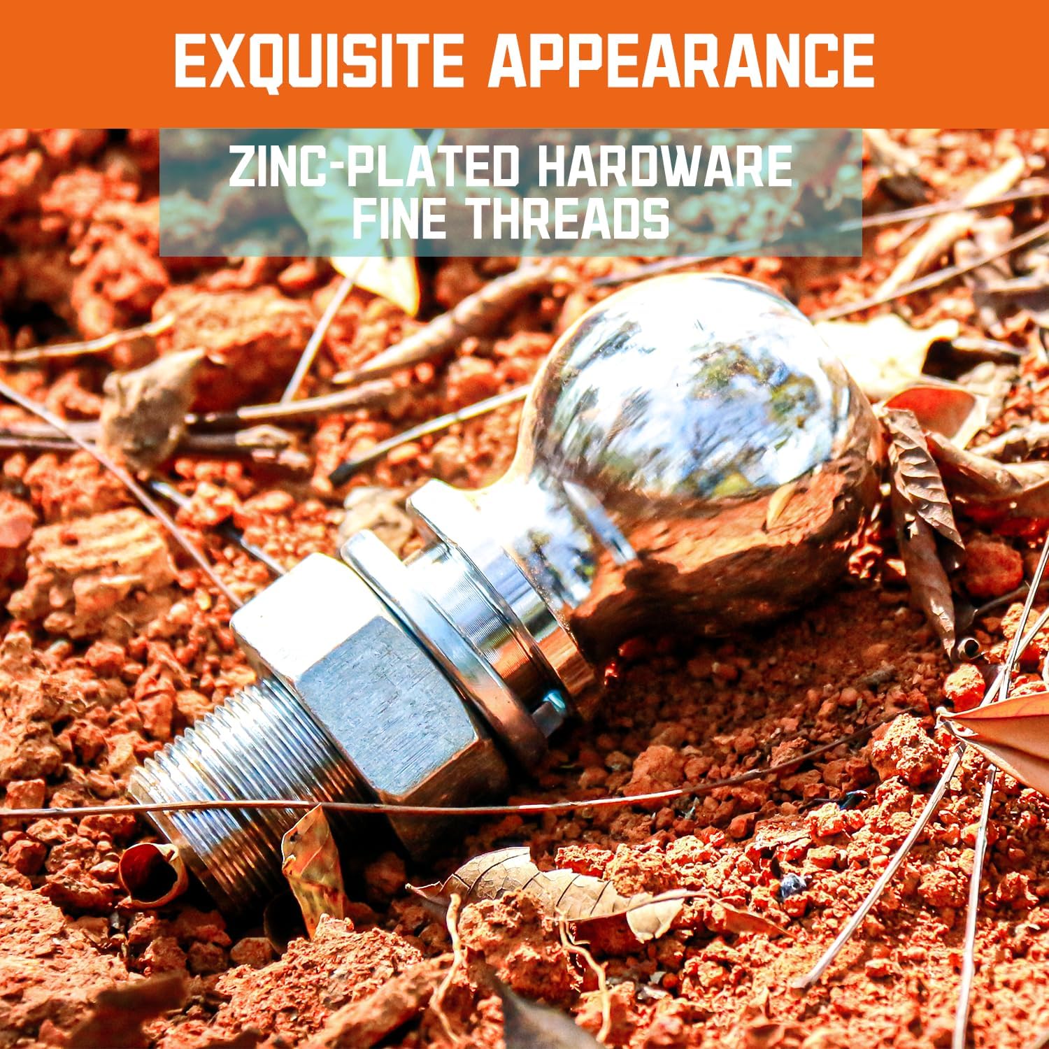 Trailer Hitch Ball 1-7/8 inch, 3500LBS GTW and 350LBS TW, 1 x 2-Inch Shank, Fit 1-inch Hole, Tow Hitch Ball Fit for RV Towing, Motorcycles & Powersports - Image 5