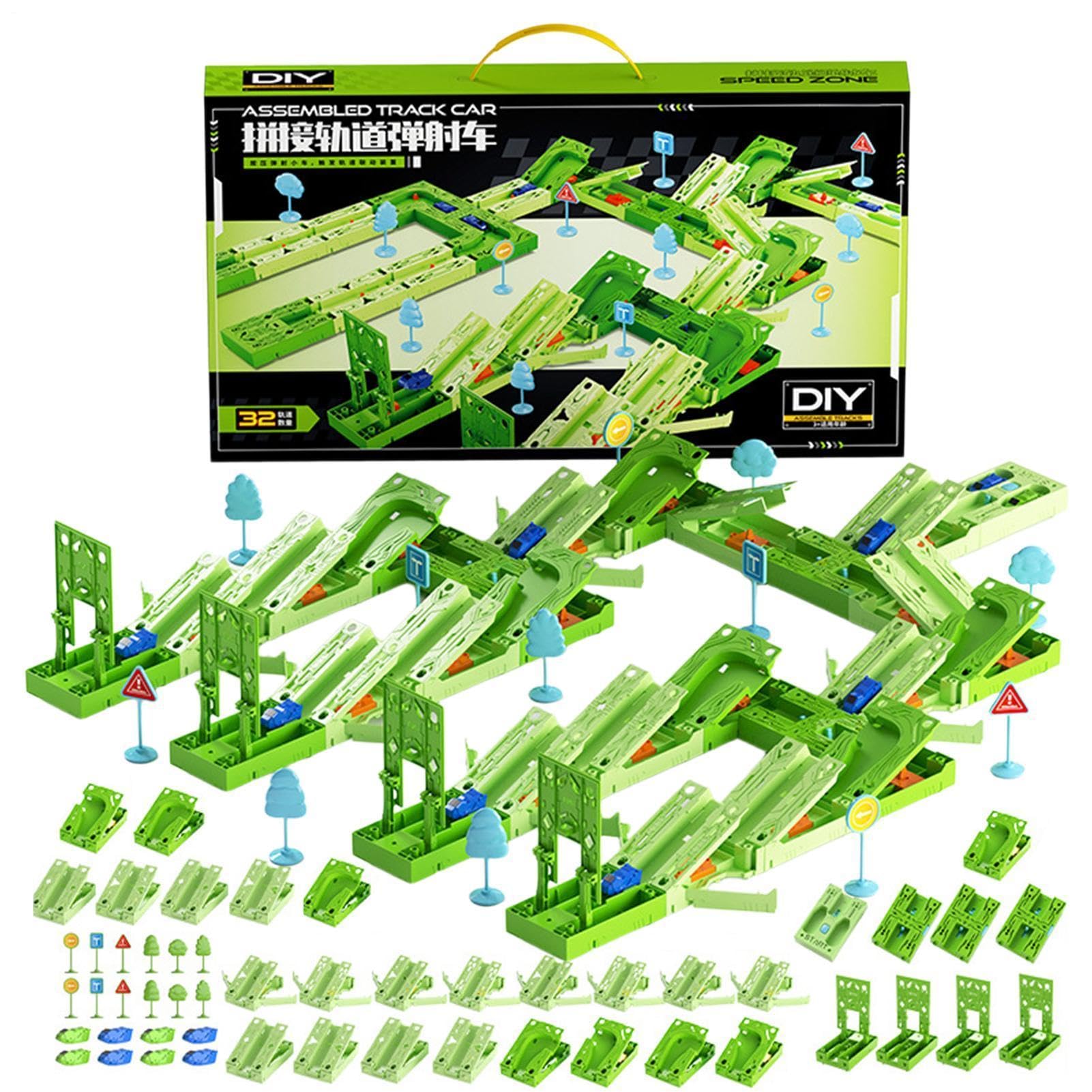 Generico Pista Da Corsa Per Macchinine Per Bambini Di Veicoli Puzzle | Pista da Corsa Giocattolo per Asilo, Scuola 'Infanzia, Interno, Esterno, Casa, Giardino e Cortile