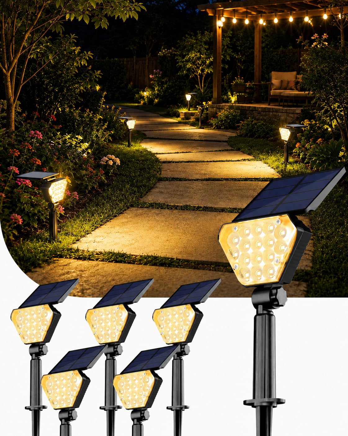 T-SUN 6-Pack Solar Spot Lights