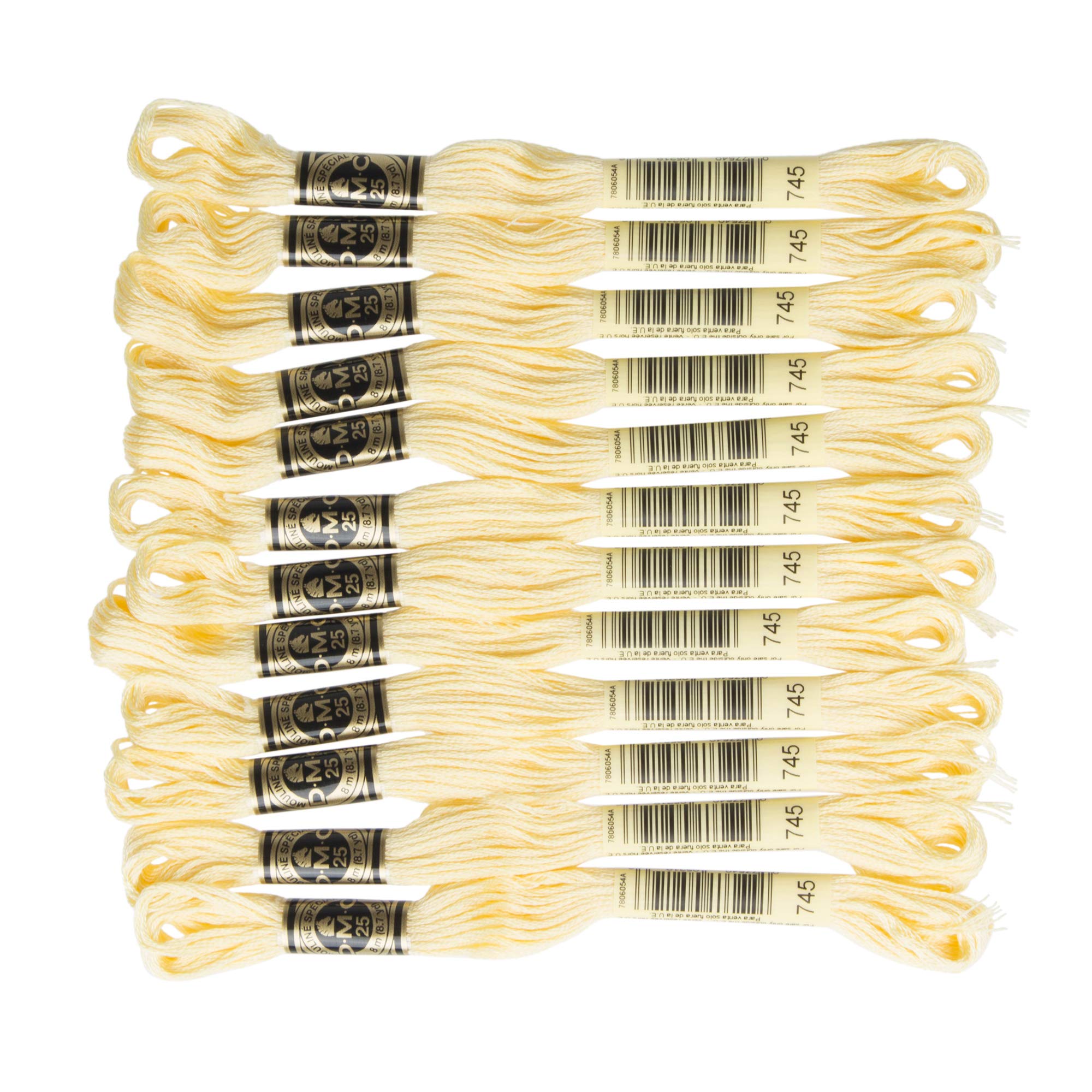 DMC 6-Strand Embroidery Cotton Floss, Light Pale Yellow