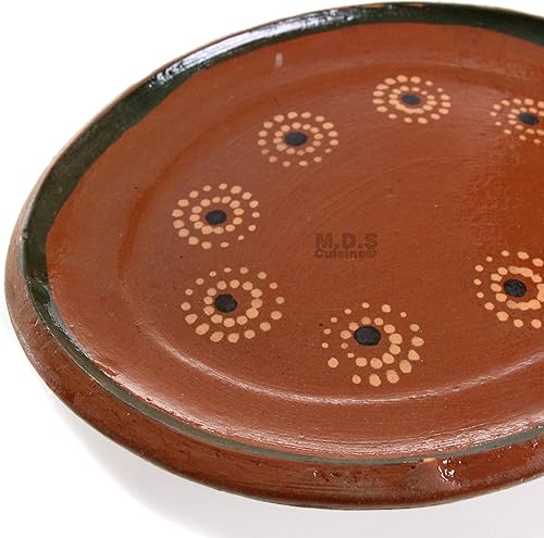 Miniatura 4 de Ematik Plato De Barro Ovalado - Platos de arcilla pintados a mano tradicionales, hechos a mano, de 10 pulgadas, hechos a mano, hechos en México, (2