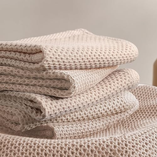 Miniatura 7 de HYER KITCHEN Paños de cocina de tejido de gofre 100% algodón, súper absorbentes, suaves y de secado rápido, 12 x 12 pulgadas, paquete de 6, gris (12