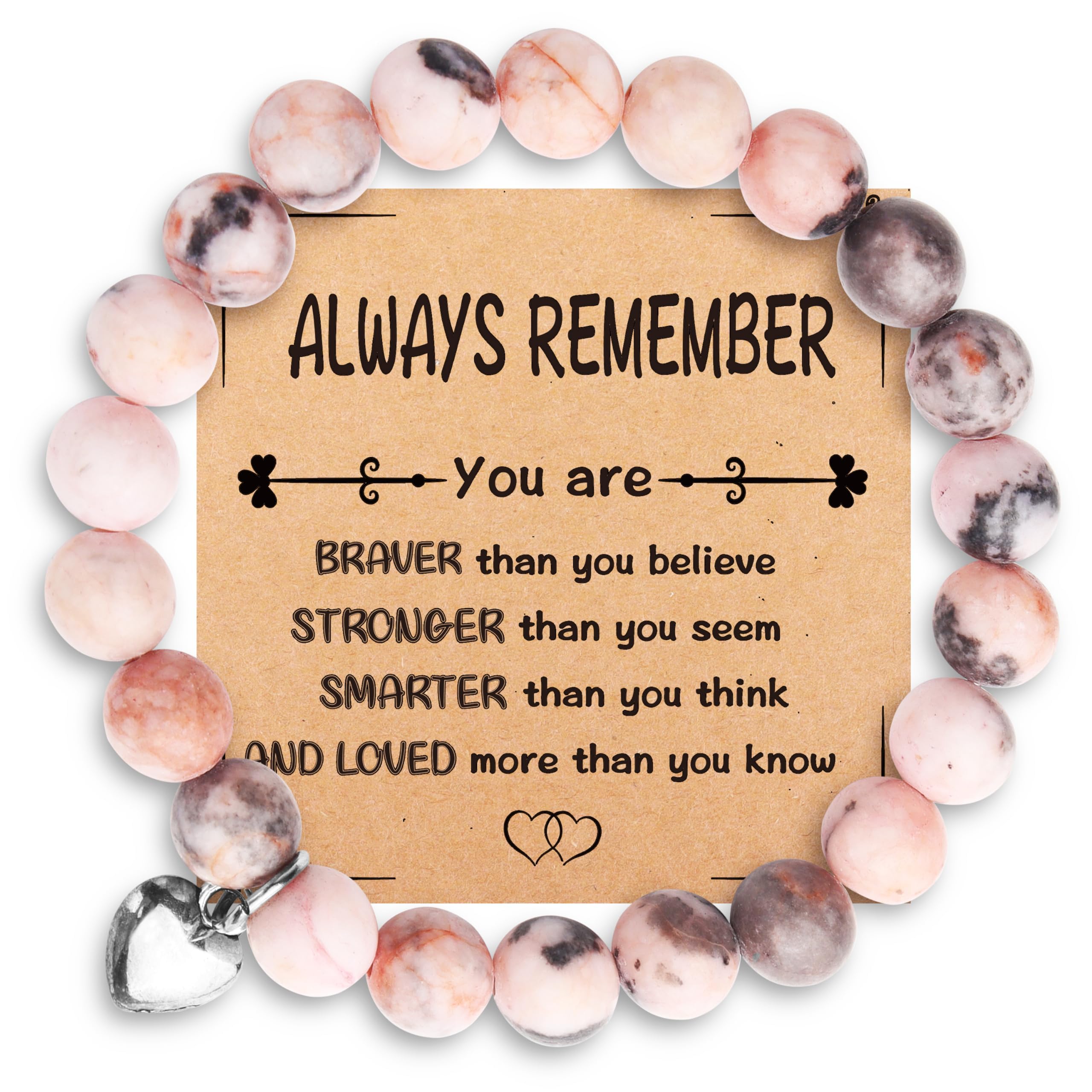 Birthday Gifts for Women Teen Girls,Sometimes You Forget You're Awesome Bracelets,Secret Santa Gift Inspirational Valentine's Day Gift for Mom,Daughter,Sister,Best Friends on Birthday Ramadan (A-Pink)