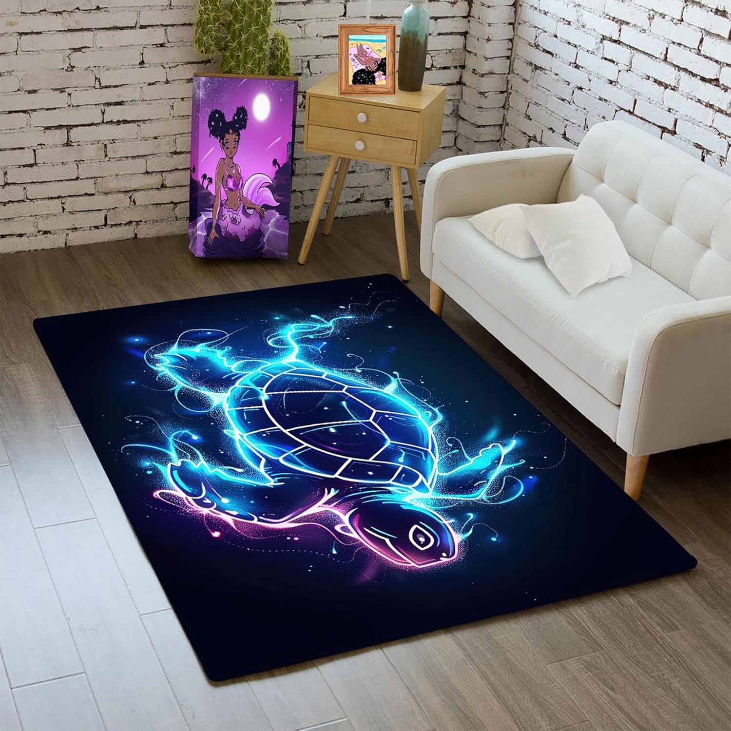 Sea Turtle Rugs for Kids Room Ocean Rug, Sea Turtle Area