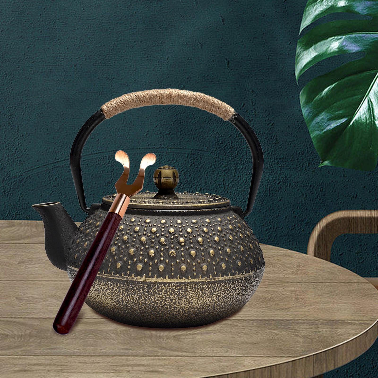Tetera de hierro fundido, tetera japonesa para doméstico, exterior, camping, diseñada para preparar infusiones, hervidor de agua para cocina, hotel.