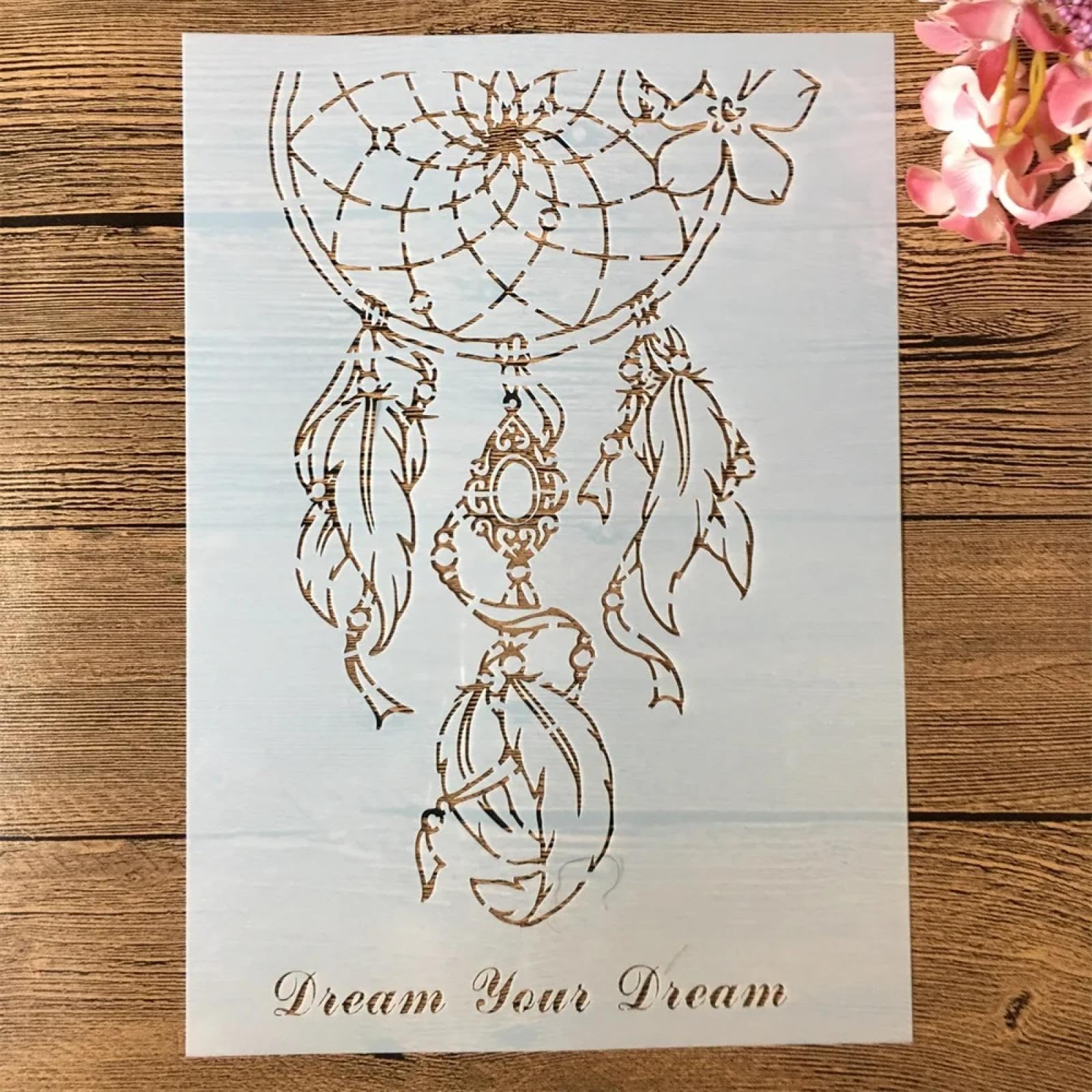 Pochoirs lavables Dream Catcher 29 cm pour loisirs créatifs et peinture sur bois