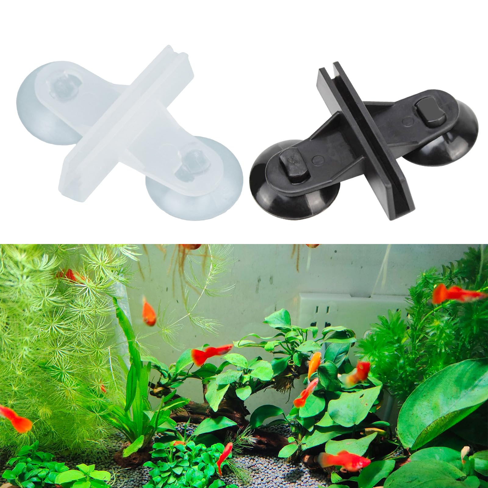 40 Stück PVC Aquarium Tanks Trennclips mit Saugnäpfen für Fischtrennung und Zucht