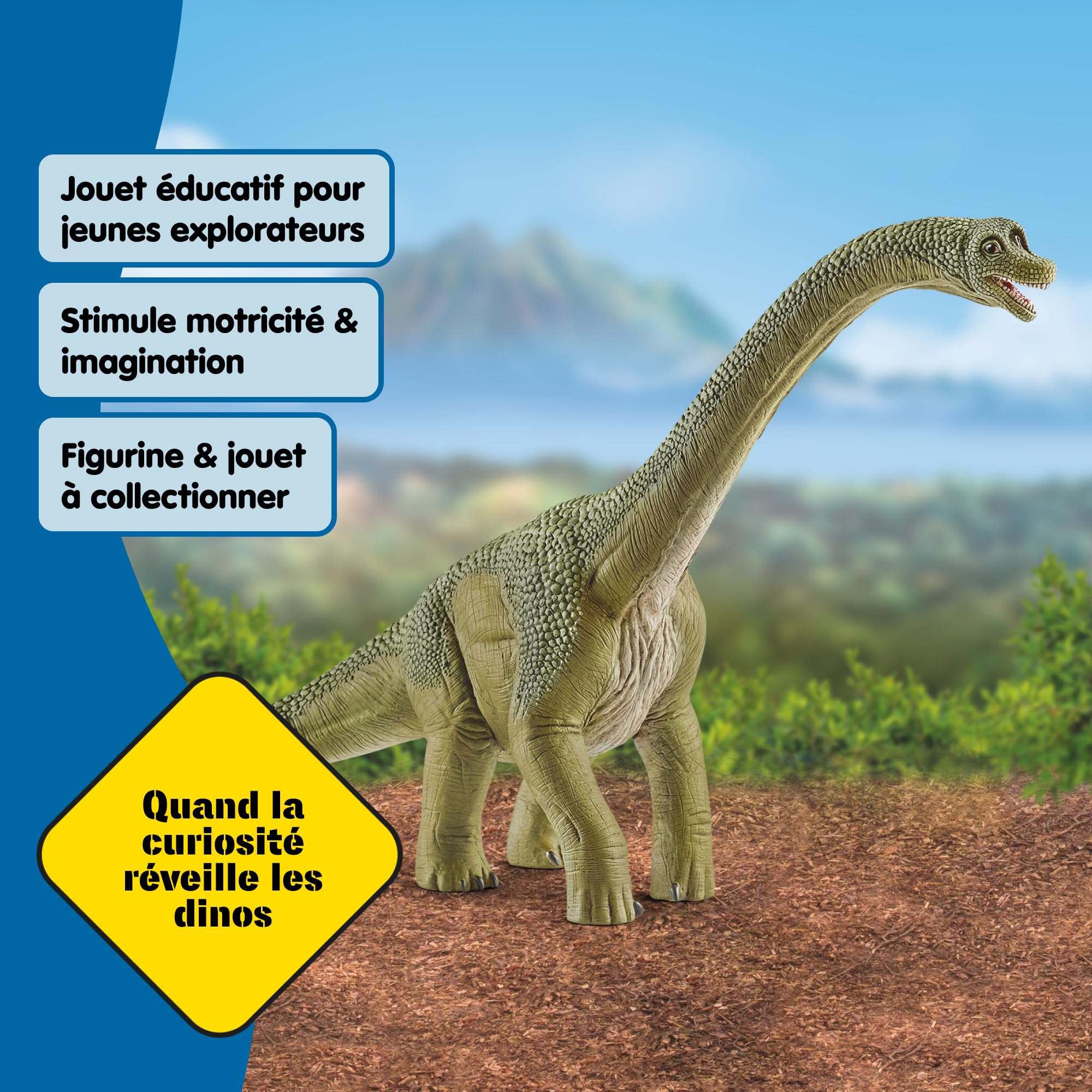 Schleich Dinosaurs Brachiosaure 14581 Jouet Dinosaure Fidèle aux Détails 30 x 12 x 19 cm