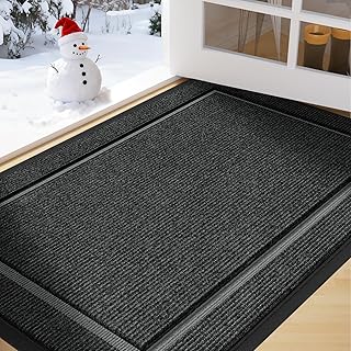 Large Front Door Mat Outside Entrance Indoor Doormat, 36" x 24" Outdoor Mats for
