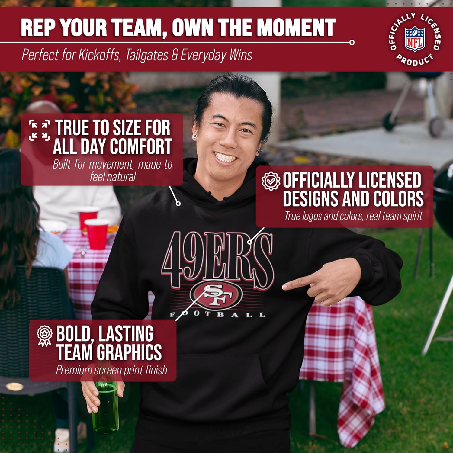 Team Fan Apparel NFL Adult Unisex Overtime Blueprint Soft Fleece Hooded Sweatshirt, Officially Licensed Football Hoodie! - Image 5